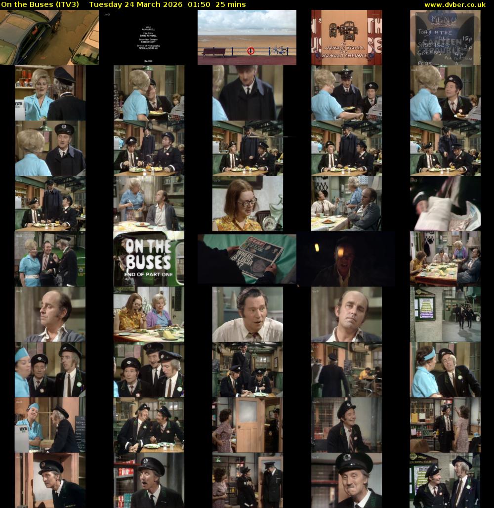 On the Buses (ITV3) Tuesday 24 March 2026 01:50 - 02:15