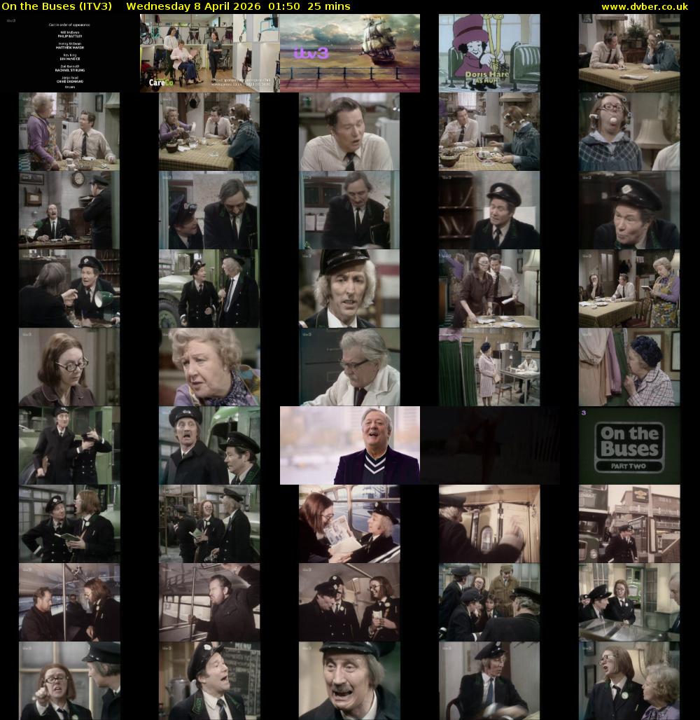 On the Buses (ITV3) Wednesday 8 April 2026 01:50 - 02:15