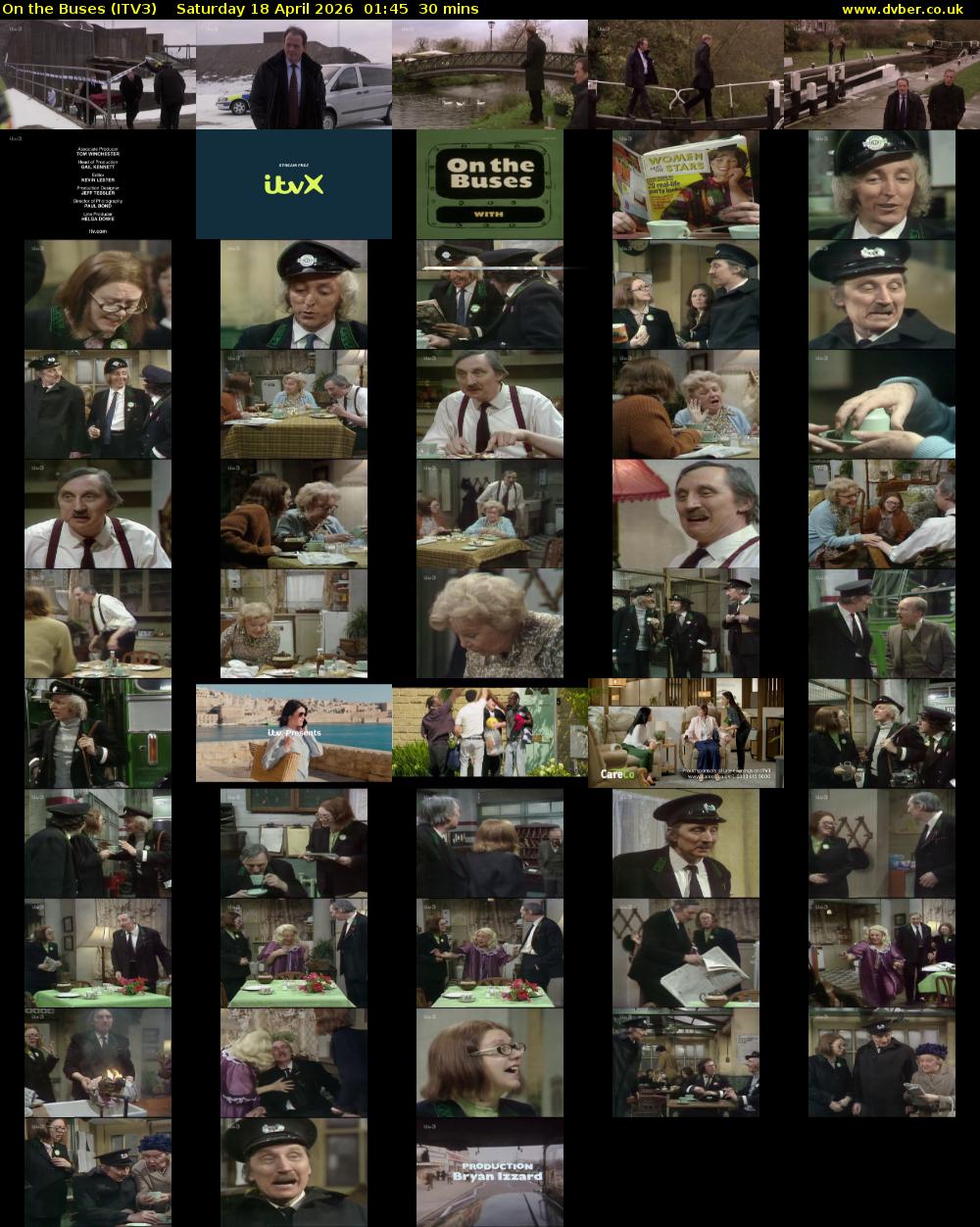 On the Buses (ITV3) Saturday 18 April 2026 01:45 - 02:15