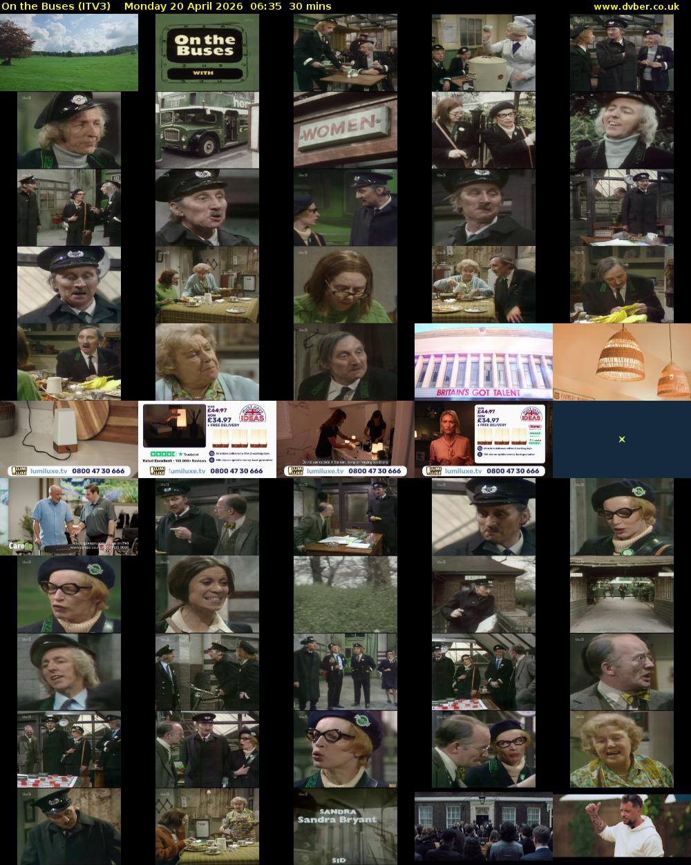 On the Buses (ITV3) Monday 20 April 2026 06:35 - 07:05