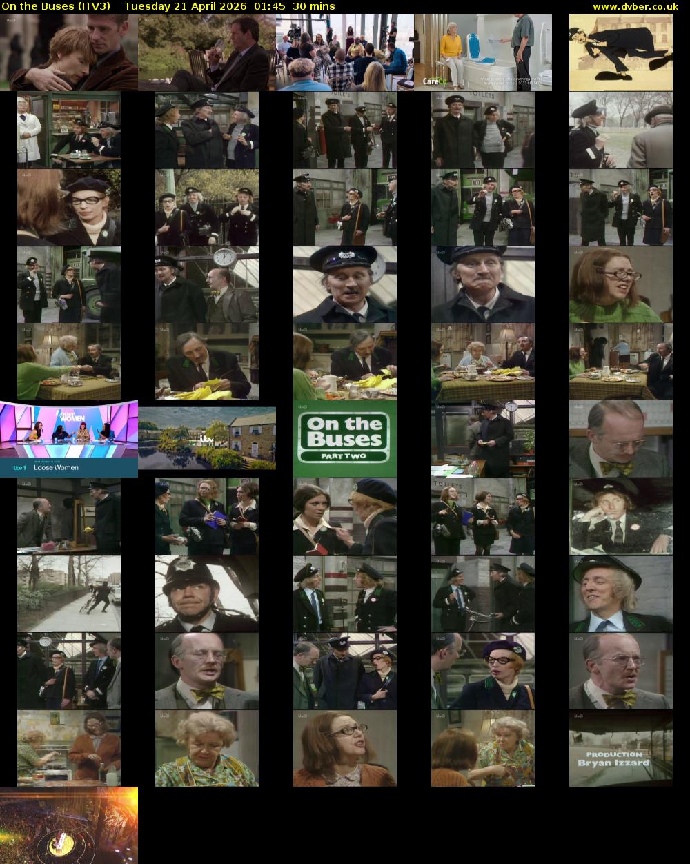 On the Buses (ITV3) Tuesday 21 April 2026 01:45 - 02:15