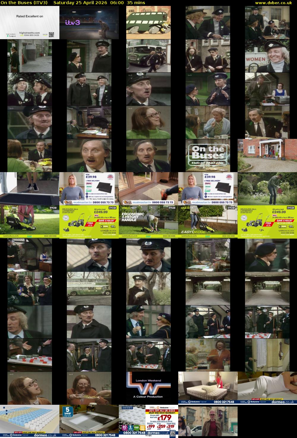 On the Buses (ITV3) Saturday 25 April 2026 06:00 - 06:35