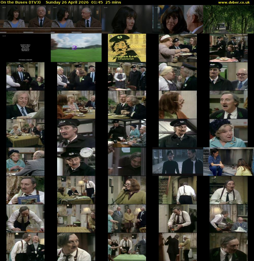 On the Buses (ITV3) Sunday 26 April 2026 01:45 - 02:10