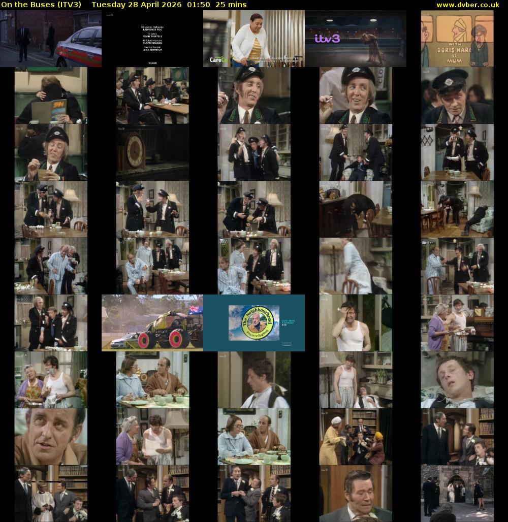 On the Buses (ITV3) Tuesday 28 April 2026 01:50 - 02:15