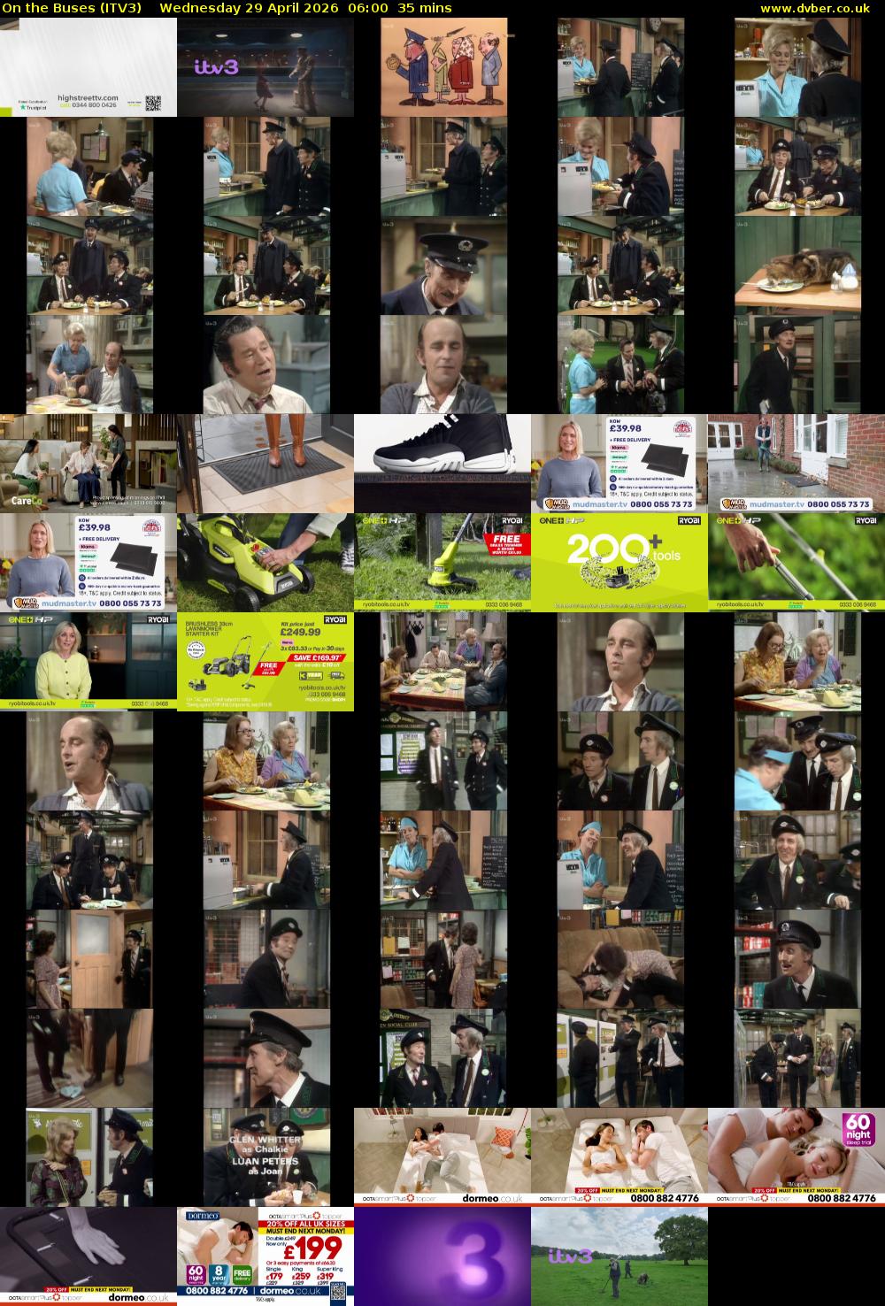 On the Buses (ITV3) Wednesday 29 April 2026 06:00 - 06:35