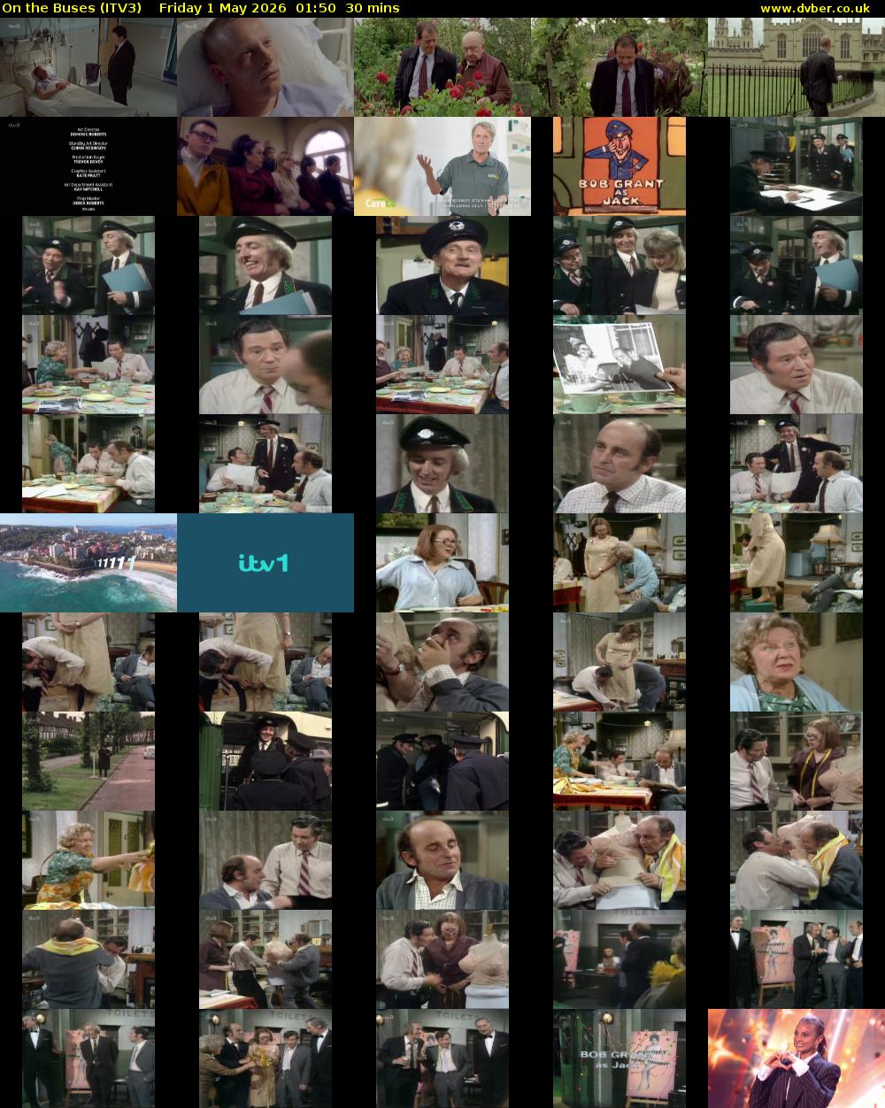 On the Buses (ITV3) Friday 1 May 2026 01:50 - 02:20