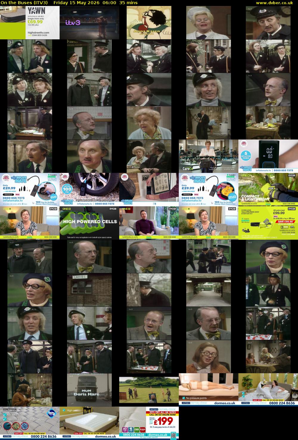 On the Buses (ITV3) Friday 15 May 2026 06:00 - 06:35