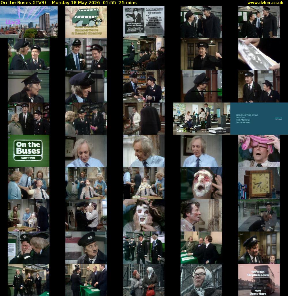 On the Buses (ITV3) Monday 18 May 2026 01:55 - 02:20
