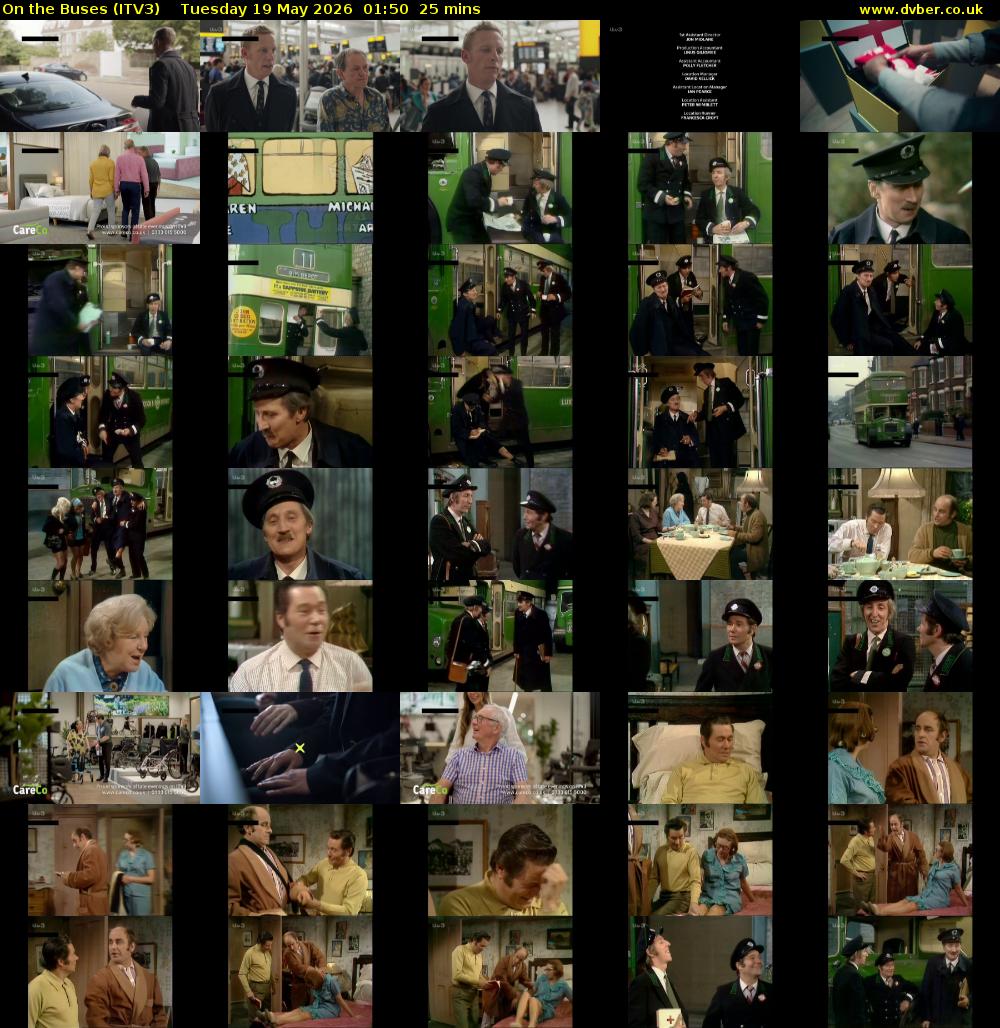 On the Buses (ITV3) Tuesday 19 May 2026 01:50 - 02:15