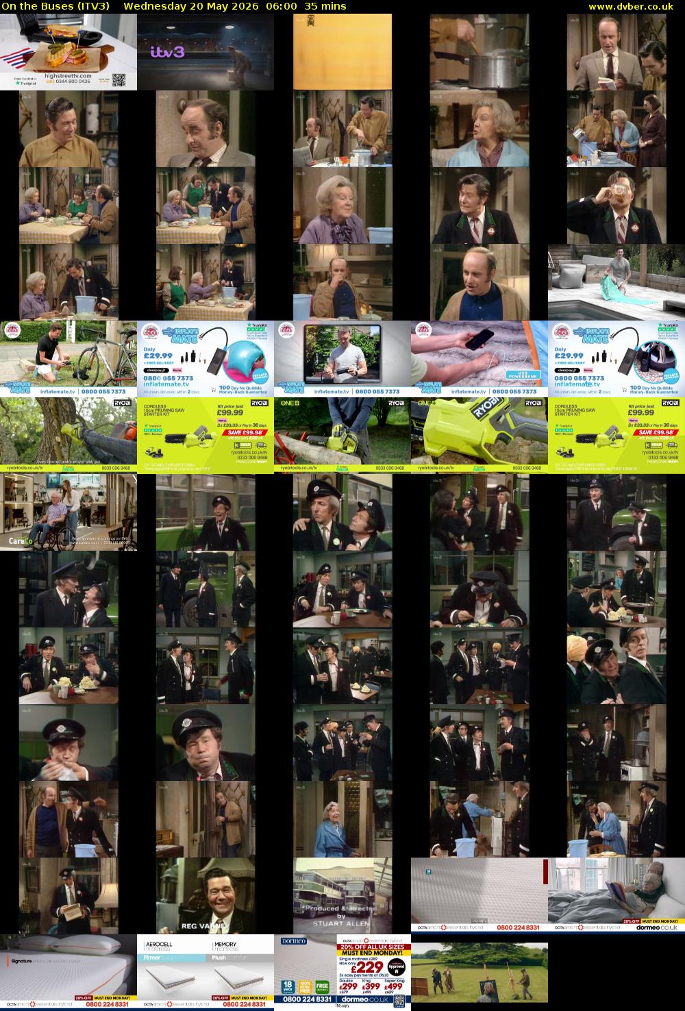 On the Buses (ITV3) Wednesday 20 May 2026 06:00 - 06:35