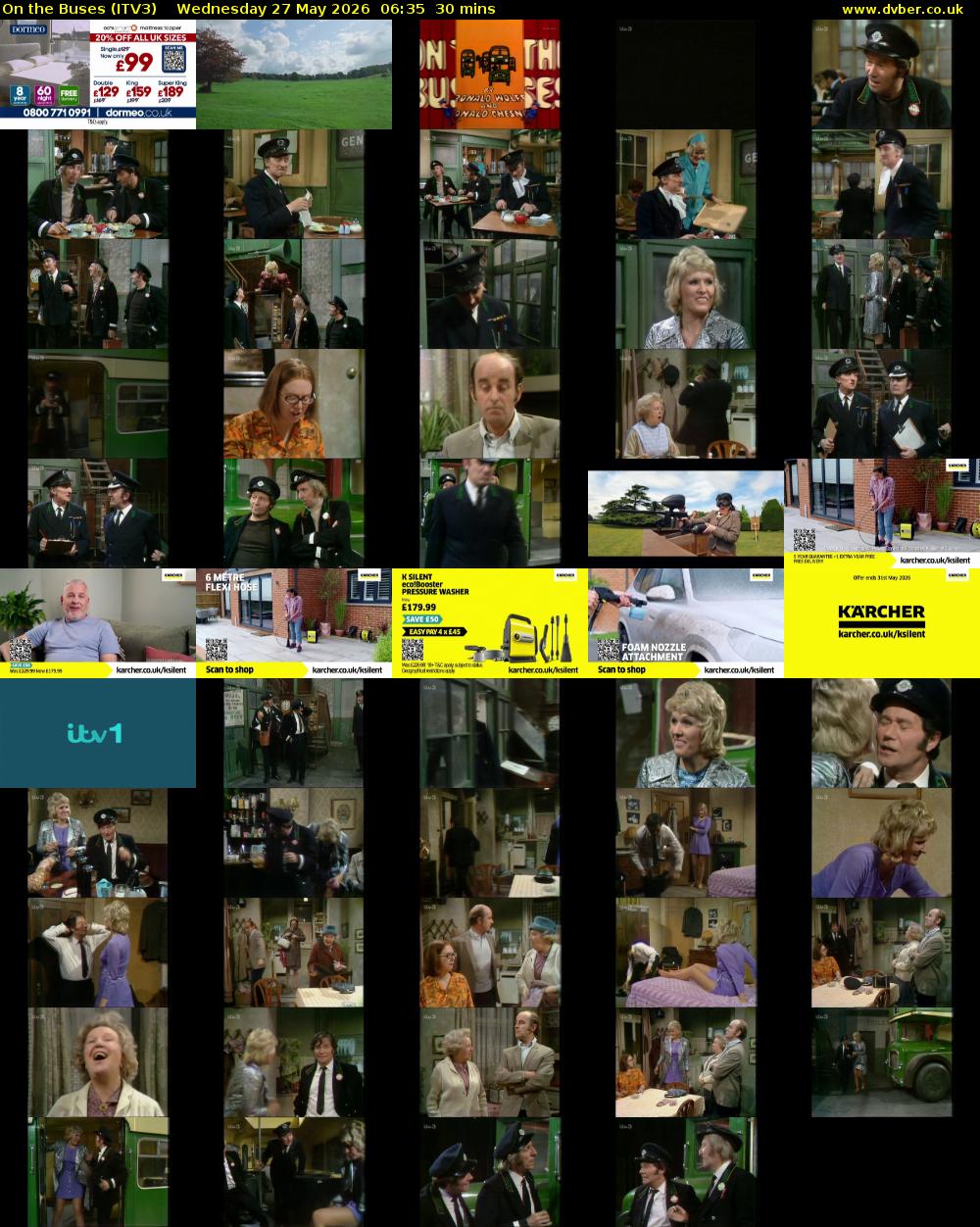 On the Buses (ITV3) Wednesday 27 May 2026 06:35 - 07:05