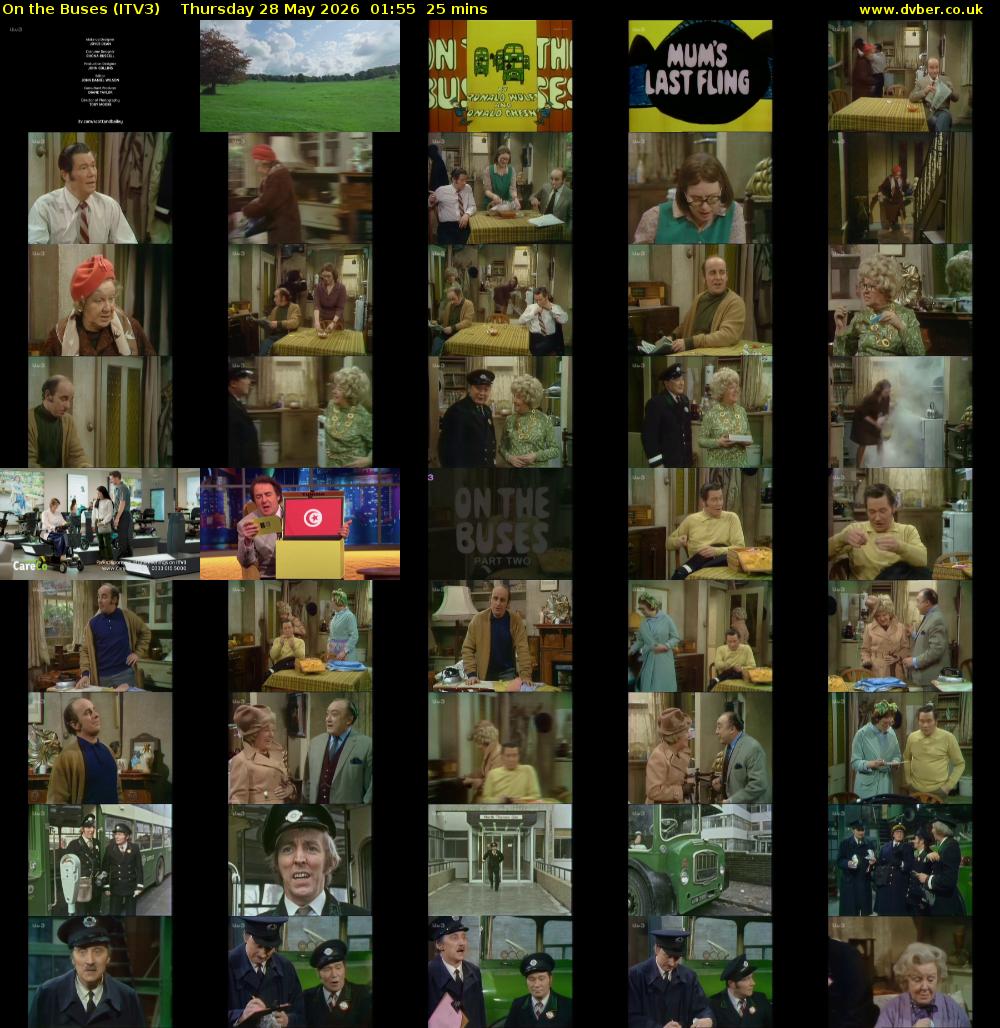 On the Buses (ITV3) Thursday 28 May 2026 01:55 - 02:20