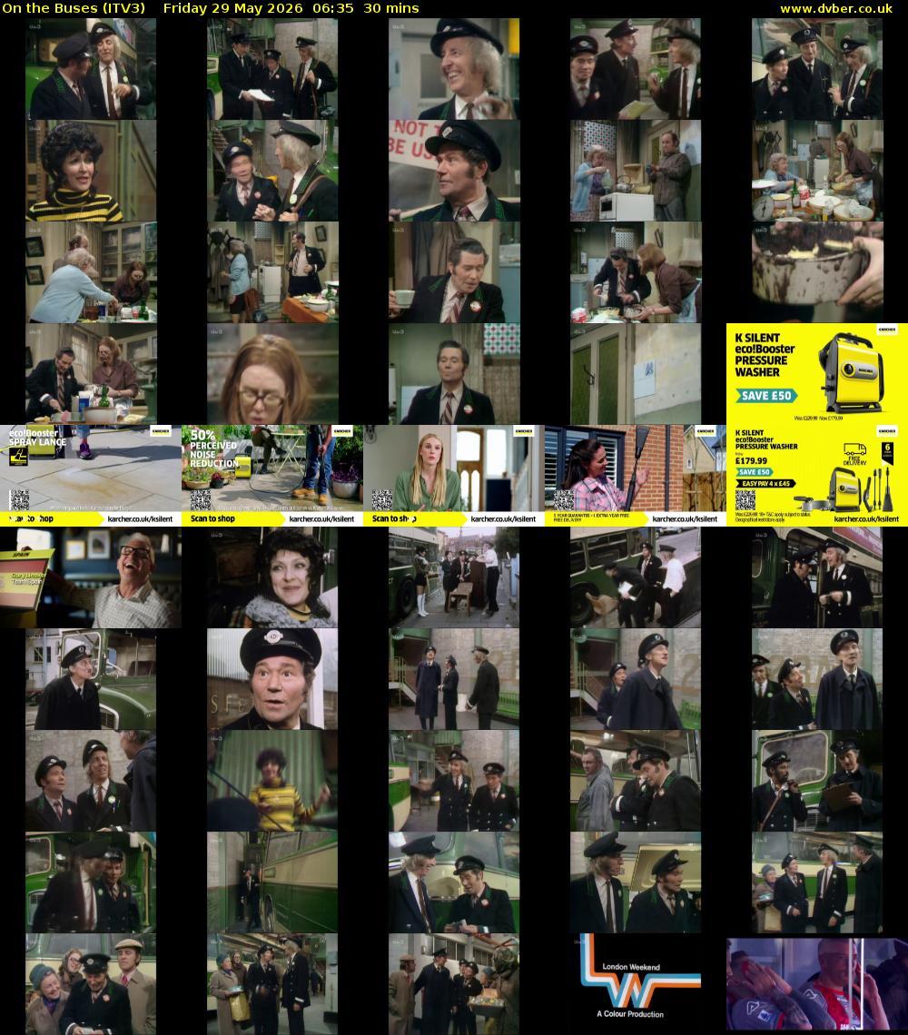 On the Buses (ITV3) Friday 29 May 2026 06:35 - 07:05