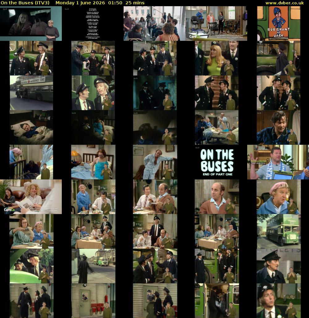 On the Buses (ITV3) Monday 1 June 2026 01:50 - 02:15