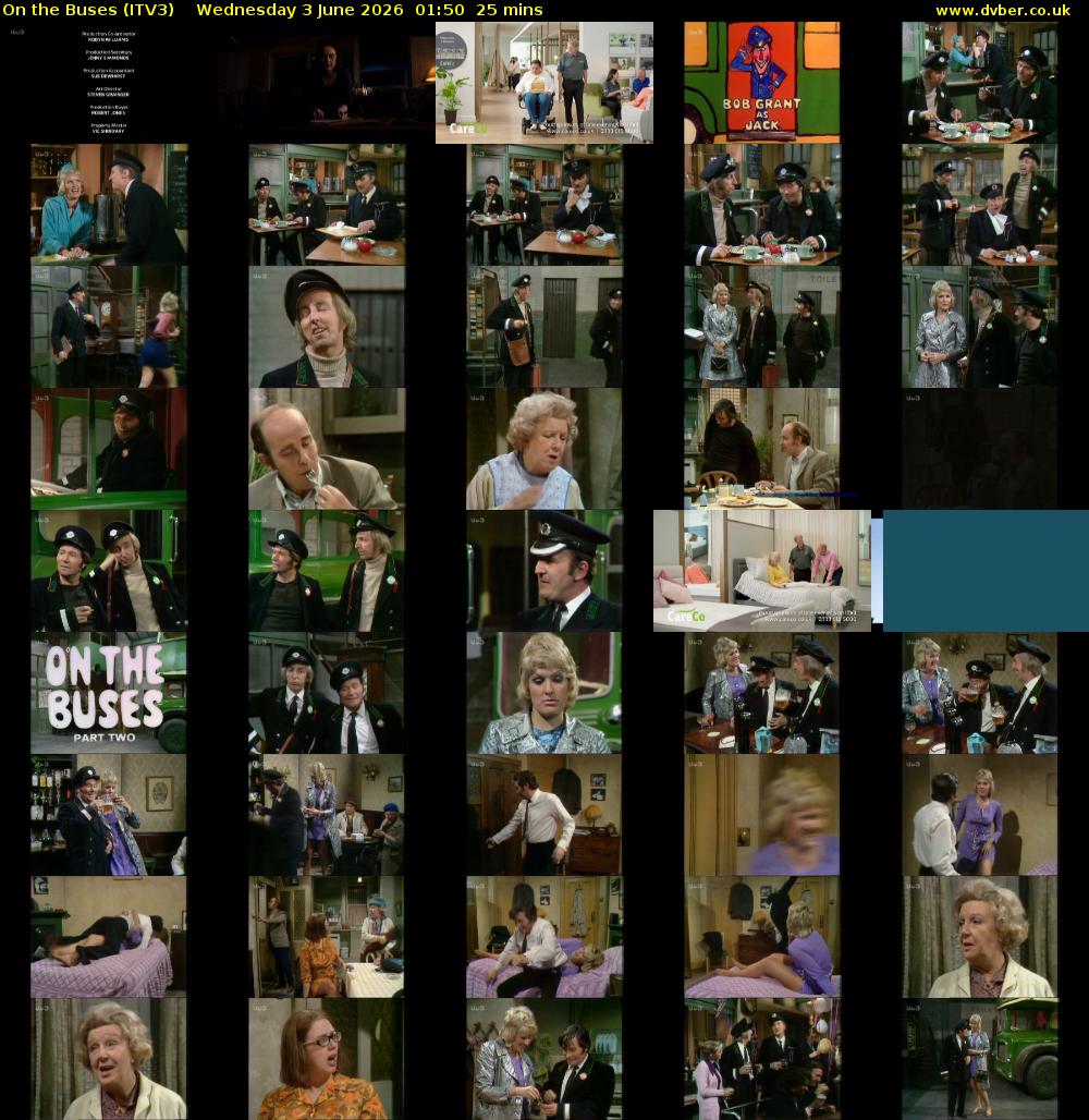 On the Buses (ITV3) Wednesday 3 June 2026 01:50 - 02:15