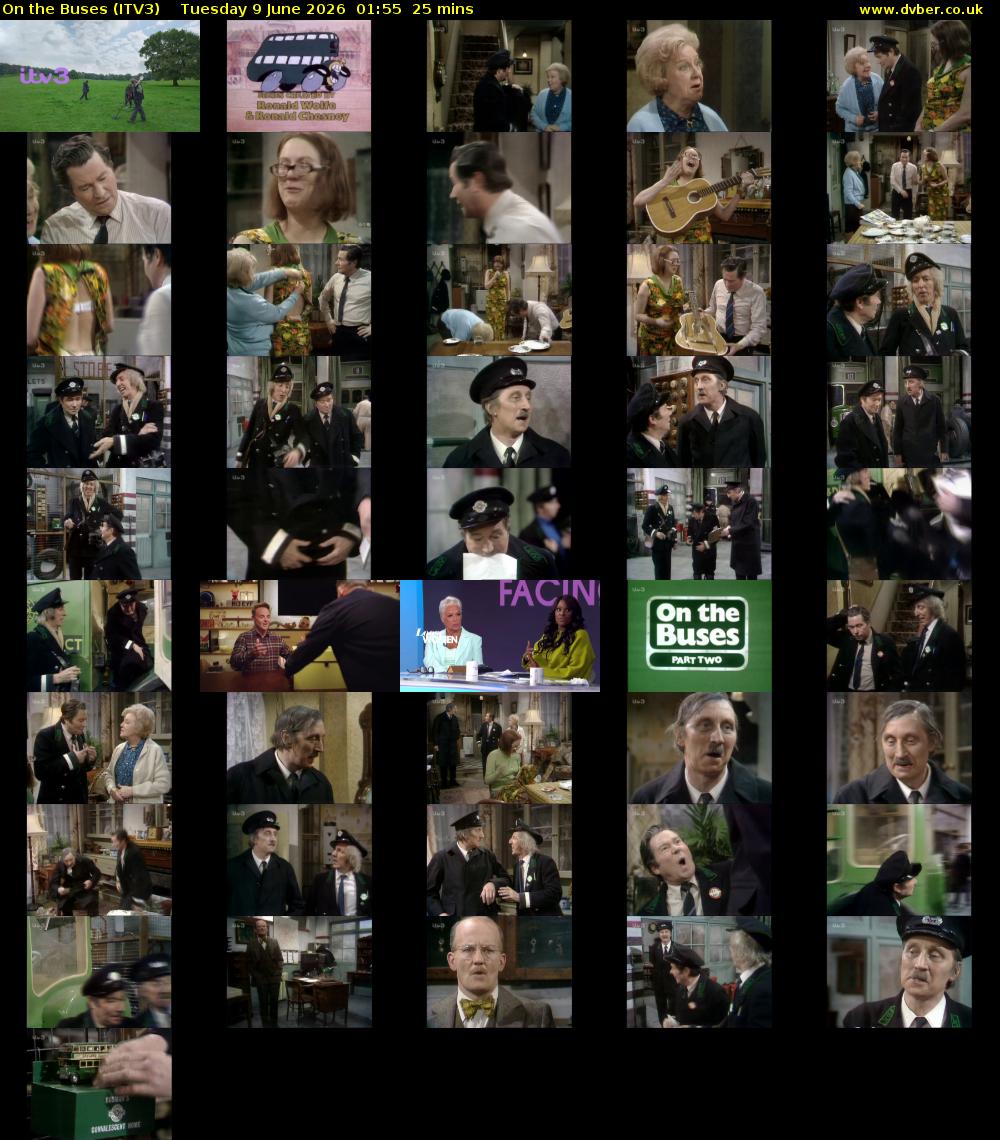 On the Buses (ITV3) Tuesday 9 June 2026 01:55 - 02:20
