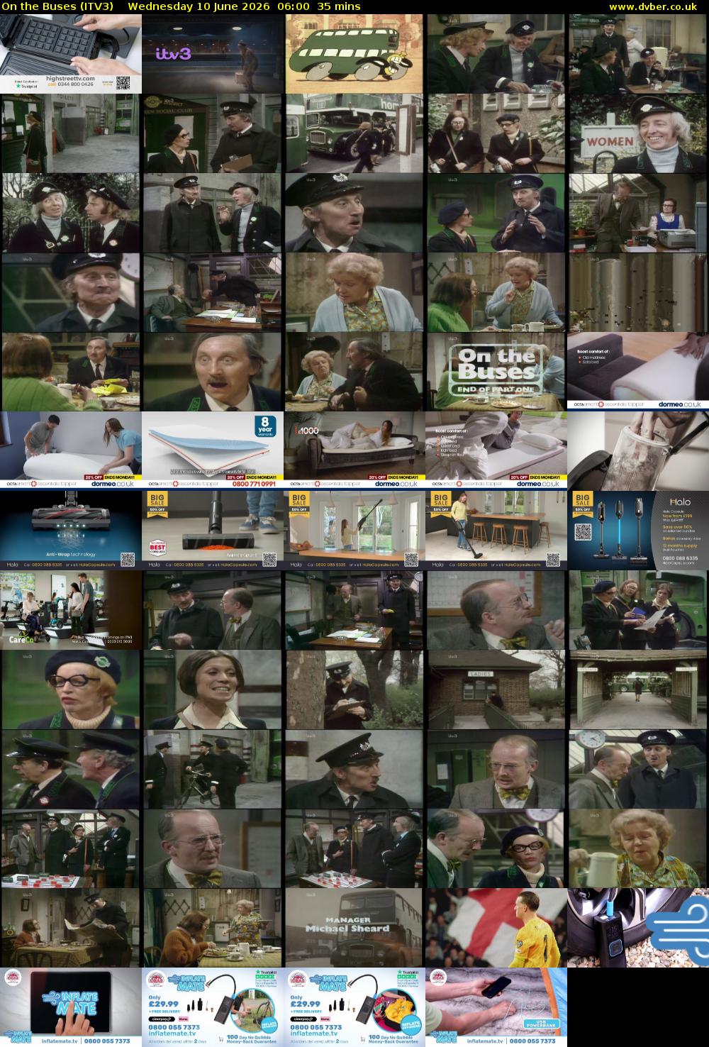On the Buses (ITV3) Wednesday 10 June 2026 06:00 - 06:35