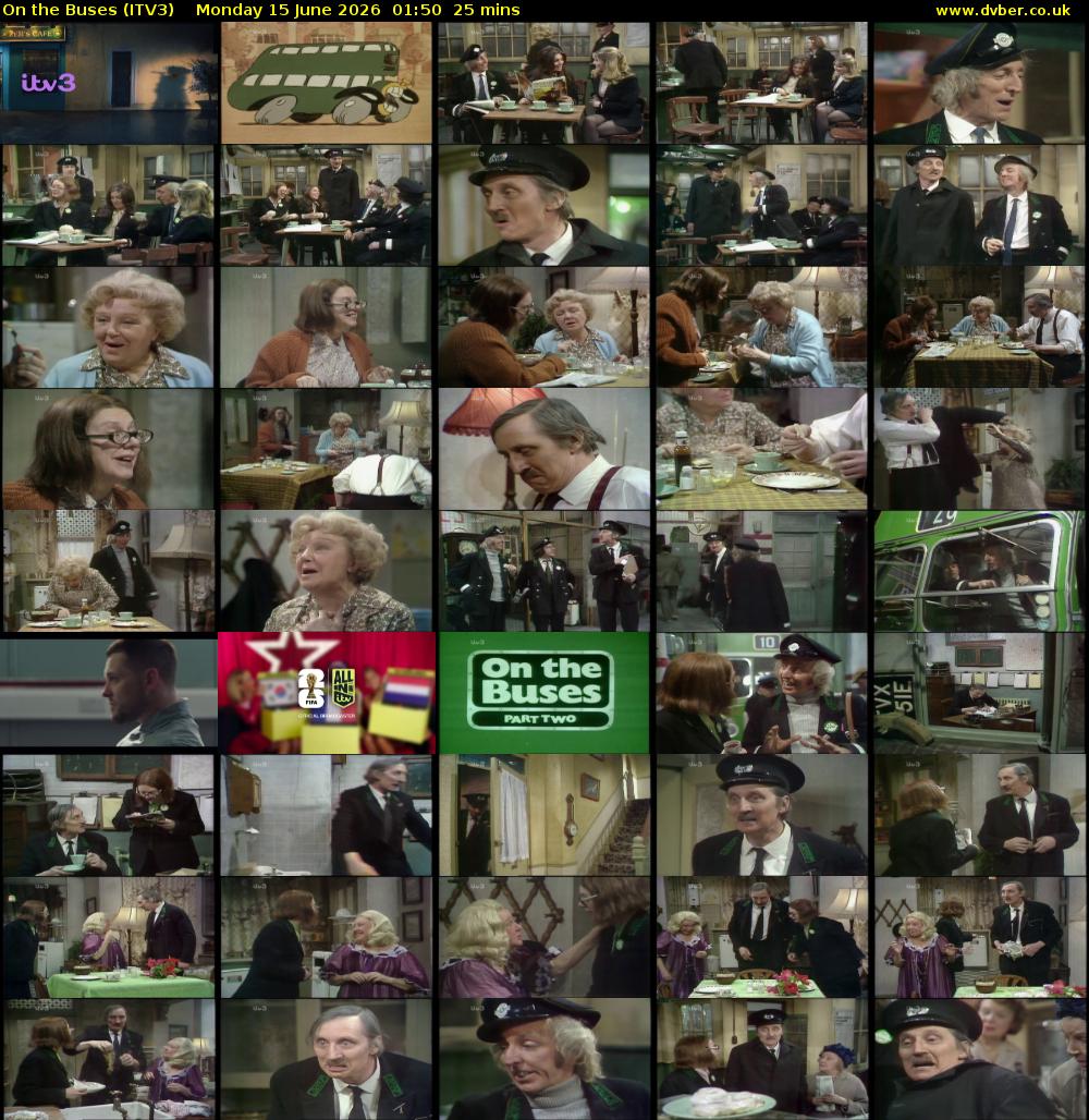 On the Buses (ITV3) Monday 15 June 2026 01:50 - 02:15