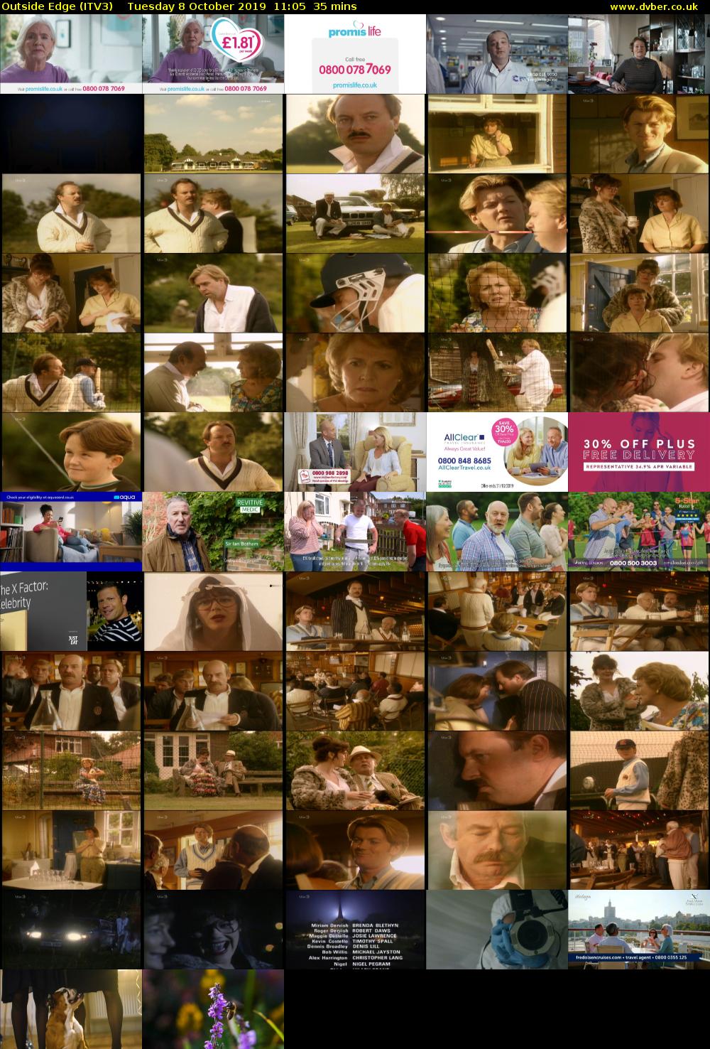 Outside Edge (ITV3) Tuesday 8 October 2019 11:05 - 11:40