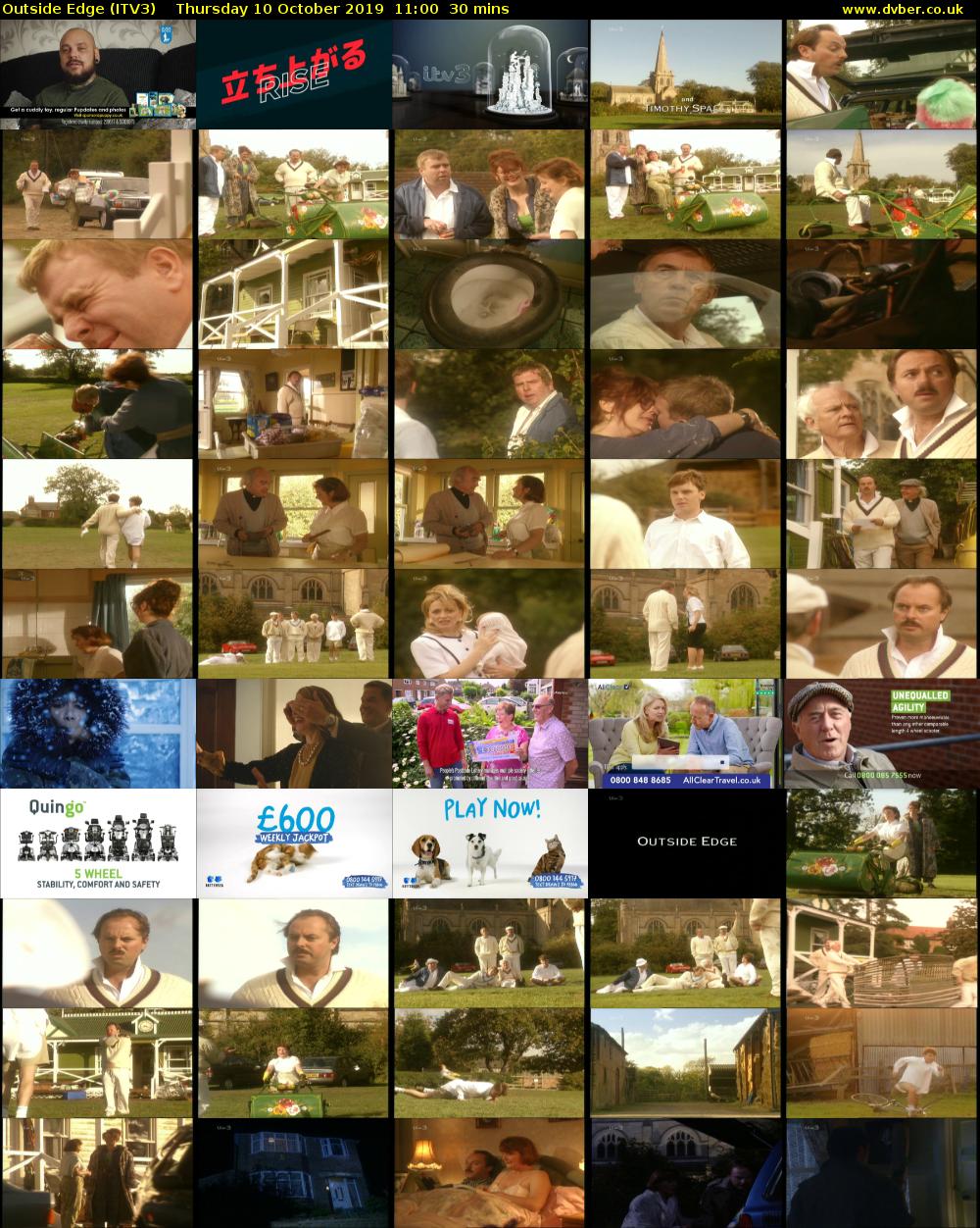 Outside Edge (ITV3) Thursday 10 October 2019 11:00 - 11:30