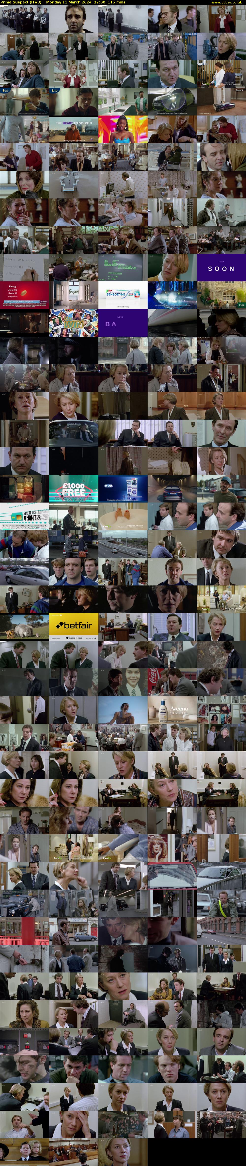 Prime Suspect (ITV3) Monday 11 March 2024 22:00 - 23:55