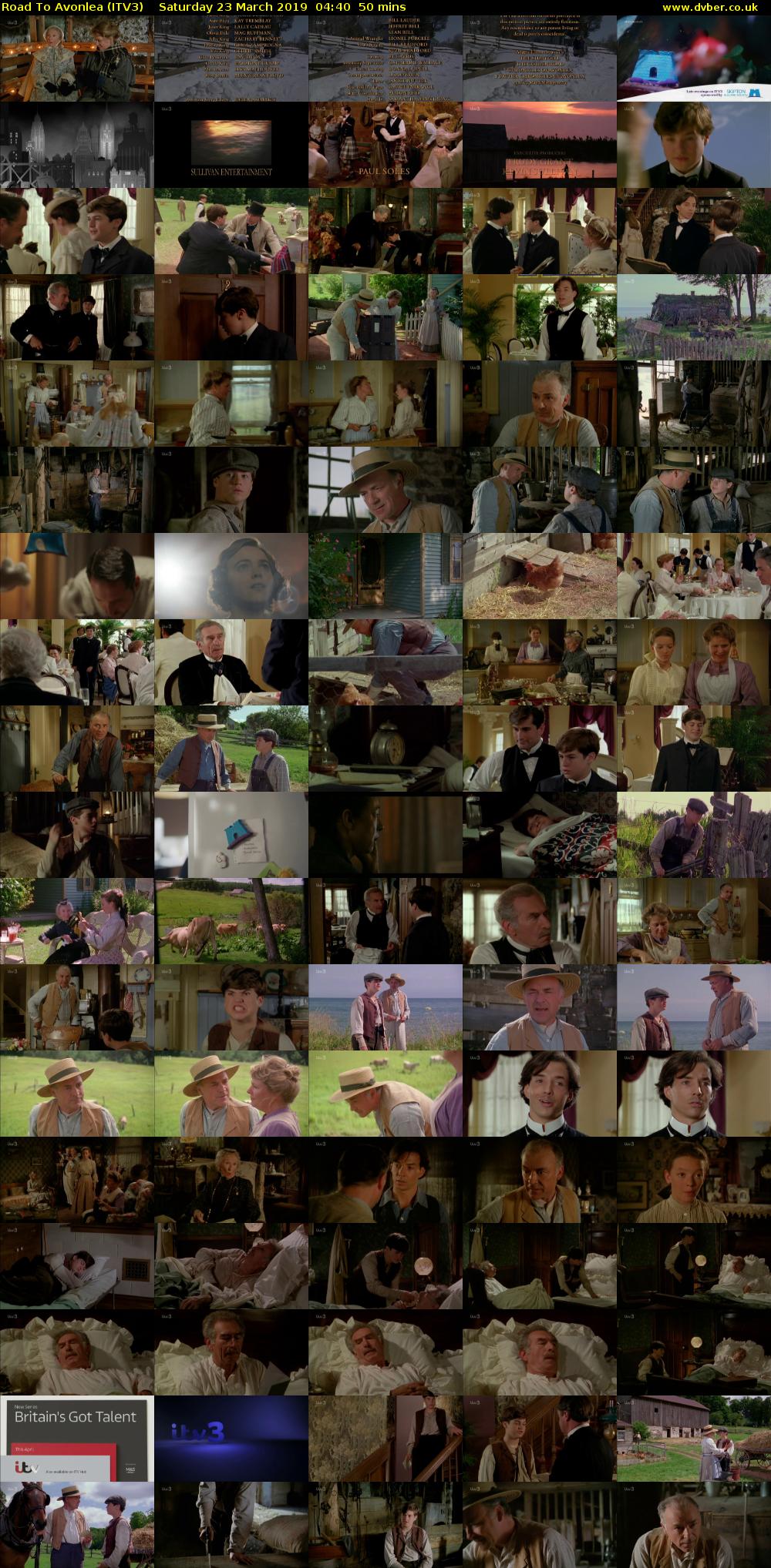 Road To Avonlea (ITV3) Saturday 23 March 2019 04:40 - 05:30