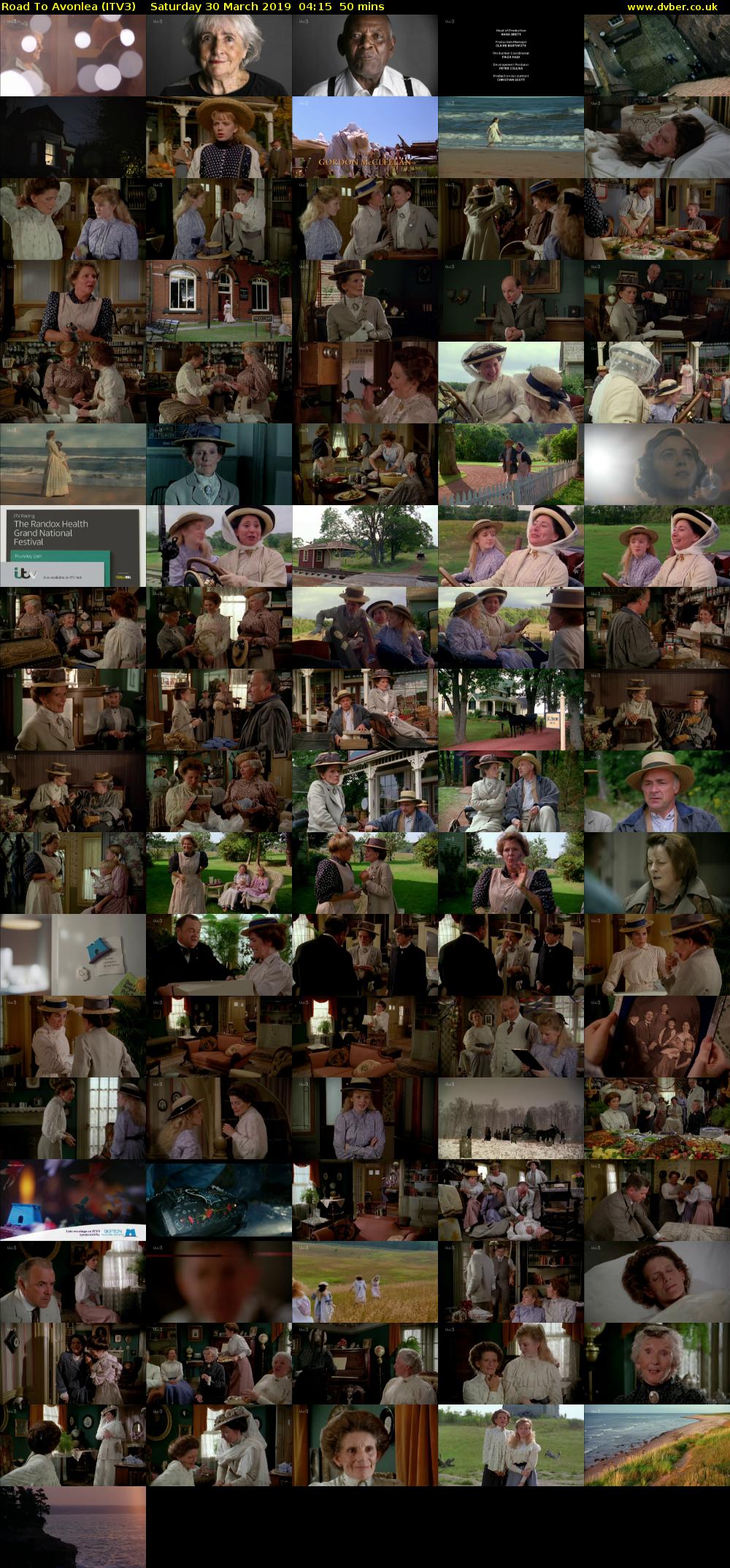Road To Avonlea (ITV3) Saturday 30 March 2019 04:15 - 05:05