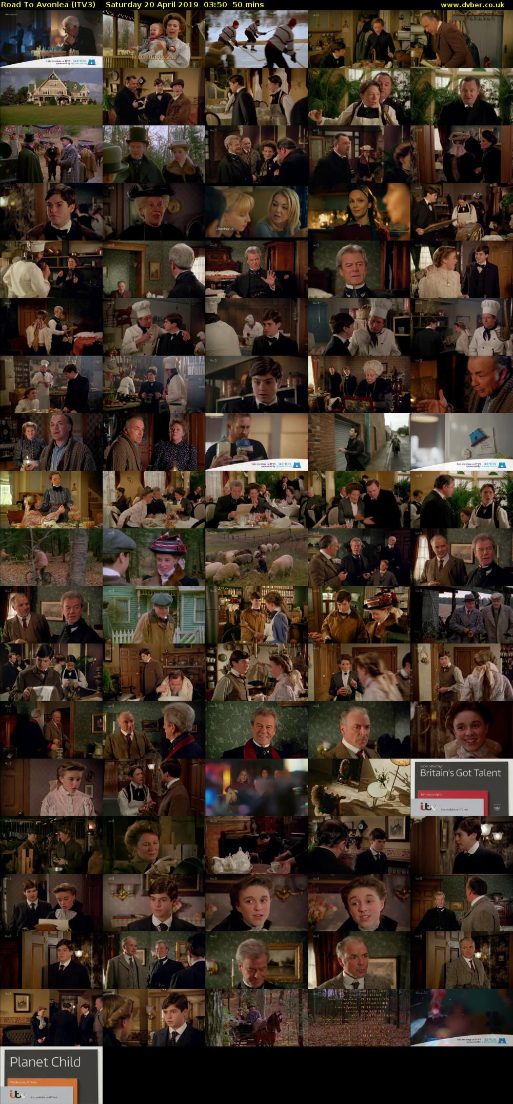 Road To Avonlea (ITV3) Saturday 20 April 2019 03:50 - 04:40
