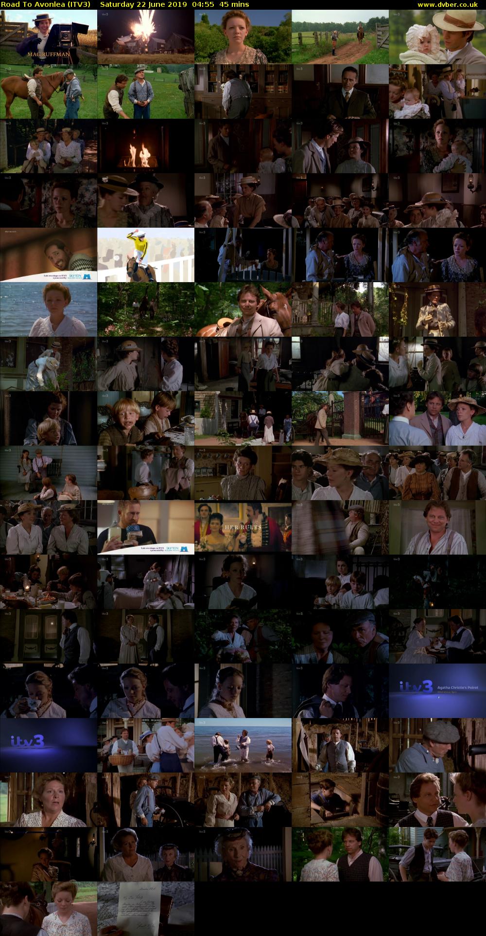 Road To Avonlea (ITV3) Saturday 22 June 2019 04:55 - 05:40