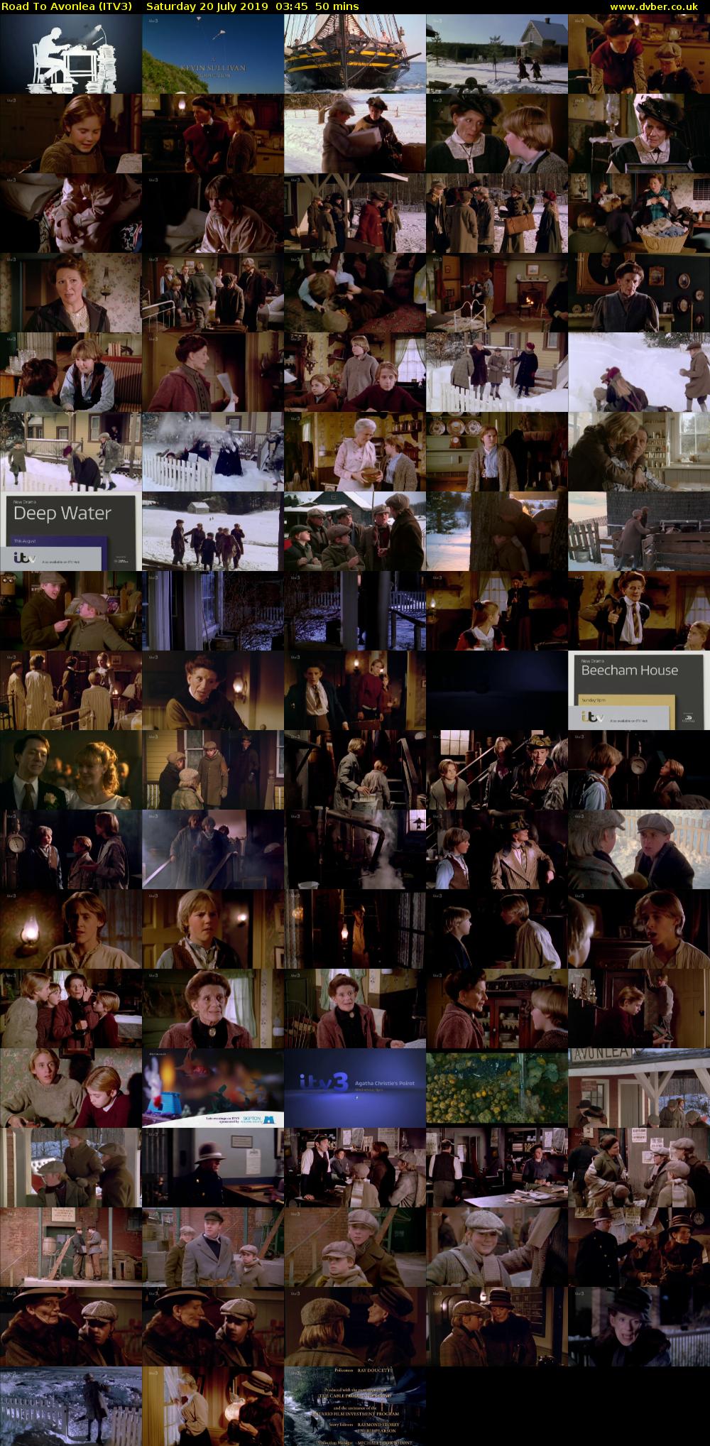 Road To Avonlea (ITV3) Saturday 20 July 2019 03:45 - 04:35