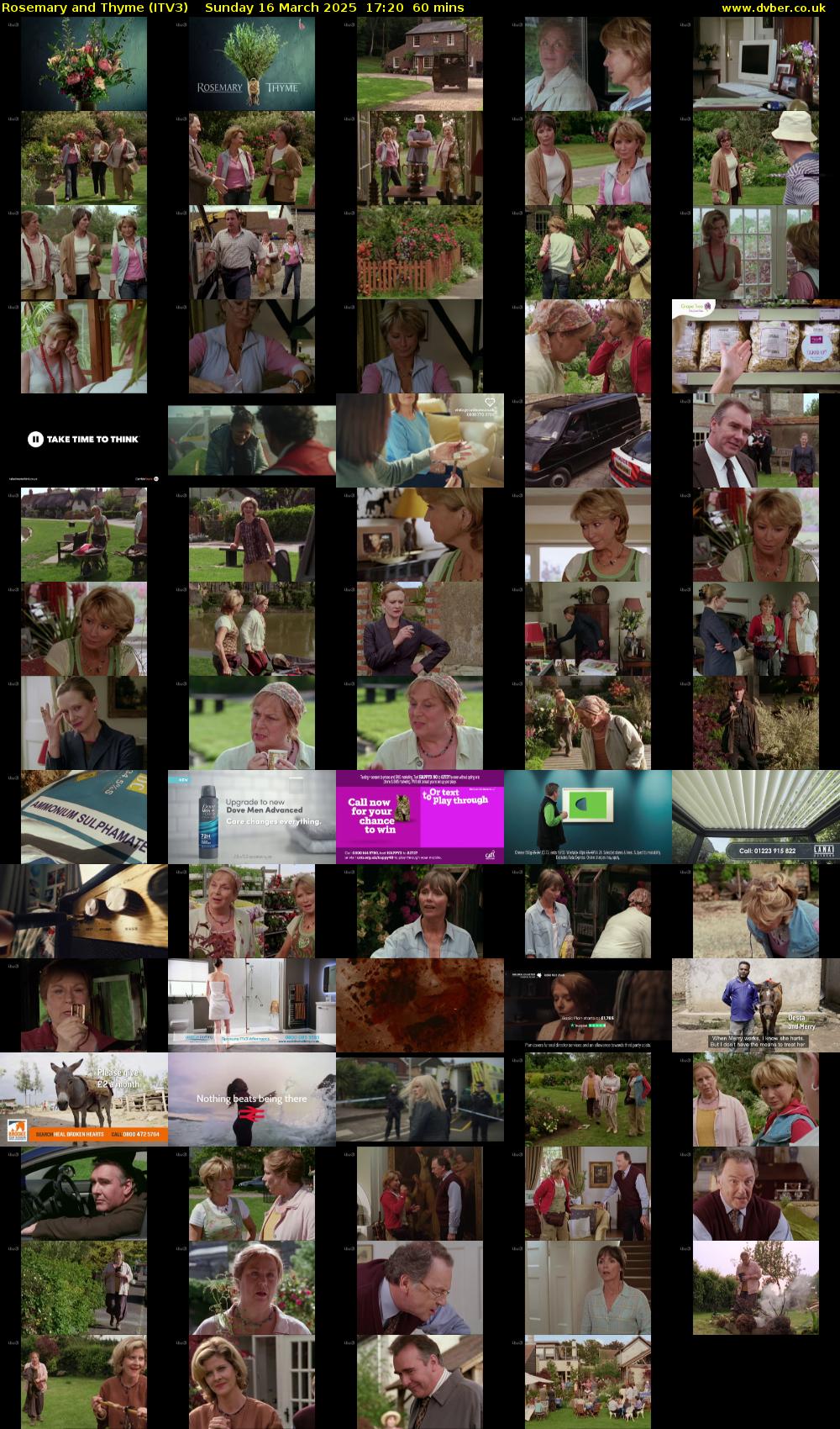 Rosemary and Thyme (ITV3) Sunday 16 March 2025 17:20 - 18:20