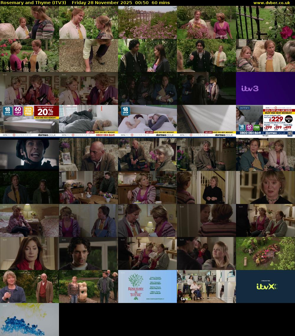 Rosemary and Thyme (ITV3) Friday 28 November 2025 00:50 - 01:50