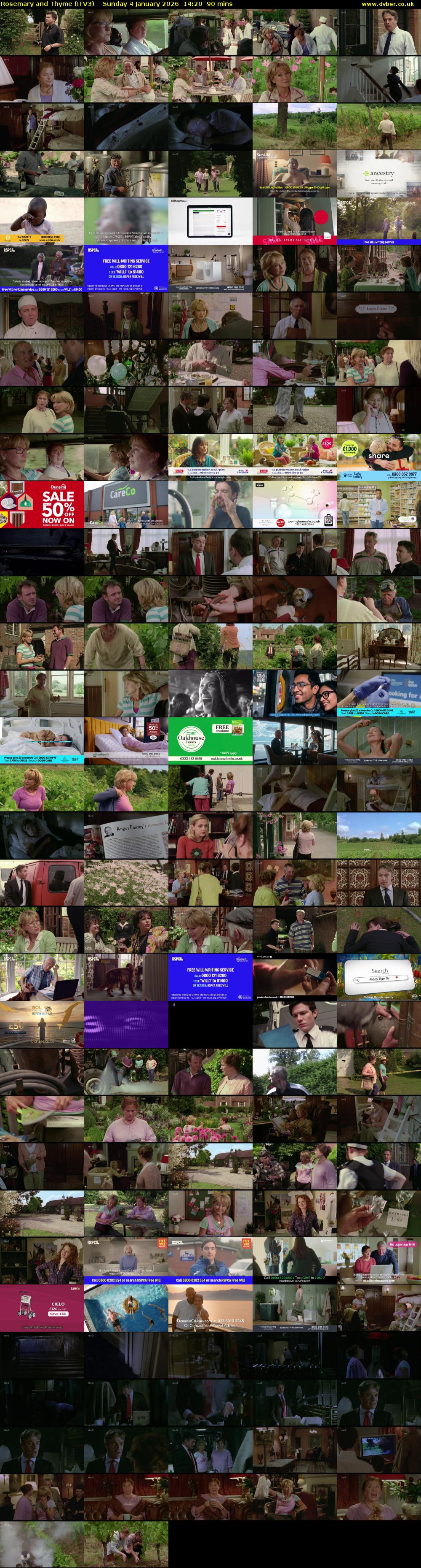 Rosemary and Thyme (ITV3) Sunday 4 January 2026 14:20 - 15:50