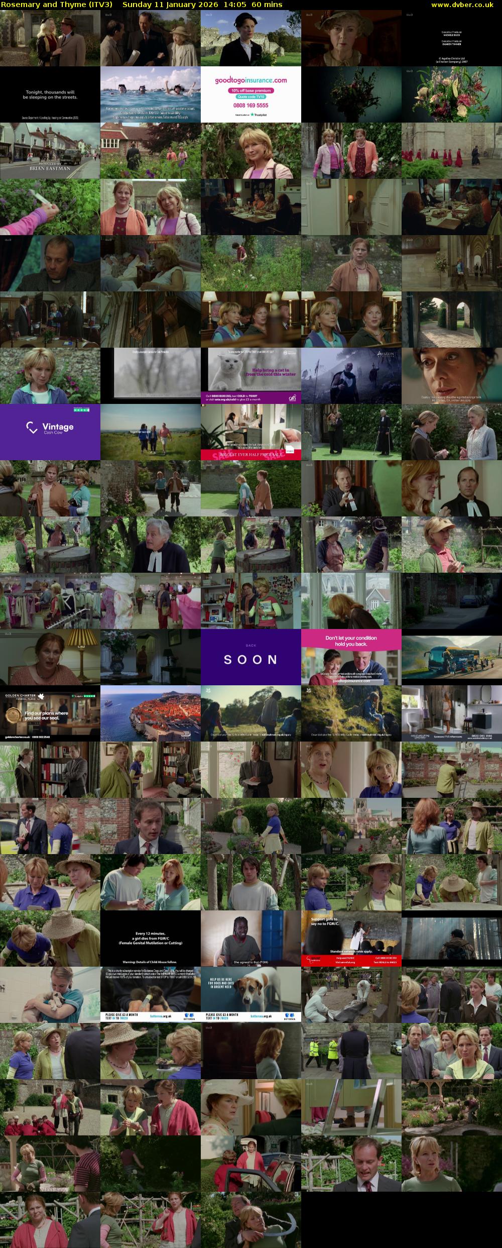 Rosemary and Thyme (ITV3) Sunday 11 January 2026 14:05 - 15:05