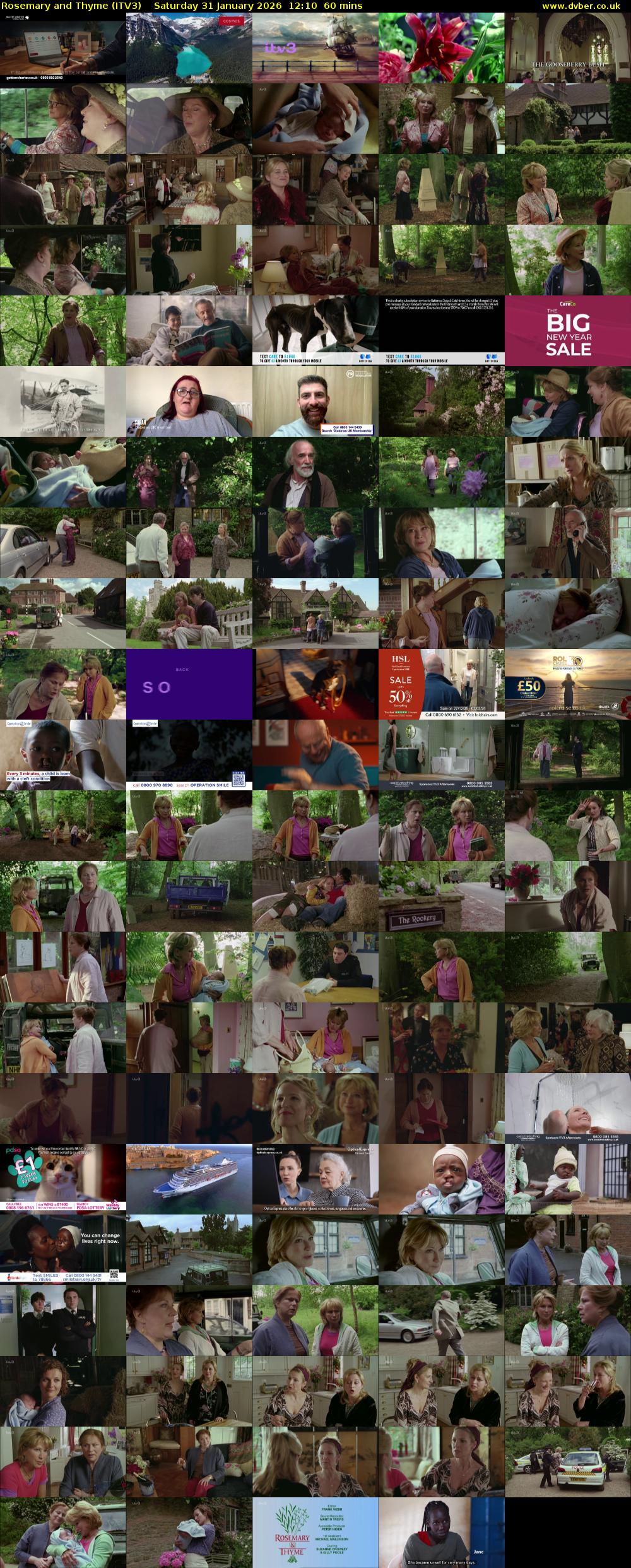 Rosemary and Thyme (ITV3) Saturday 31 January 2026 12:10 - 13:10