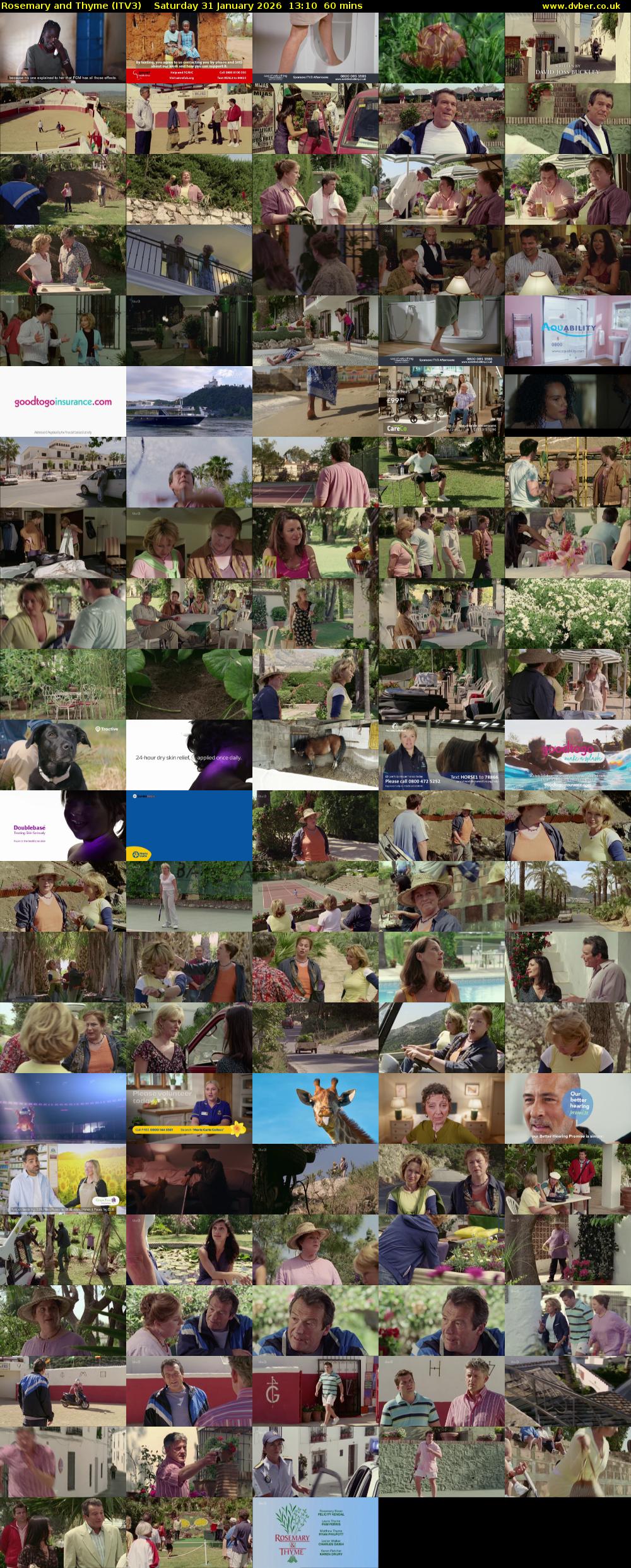 Rosemary and Thyme (ITV3) Saturday 31 January 2026 13:10 - 14:10