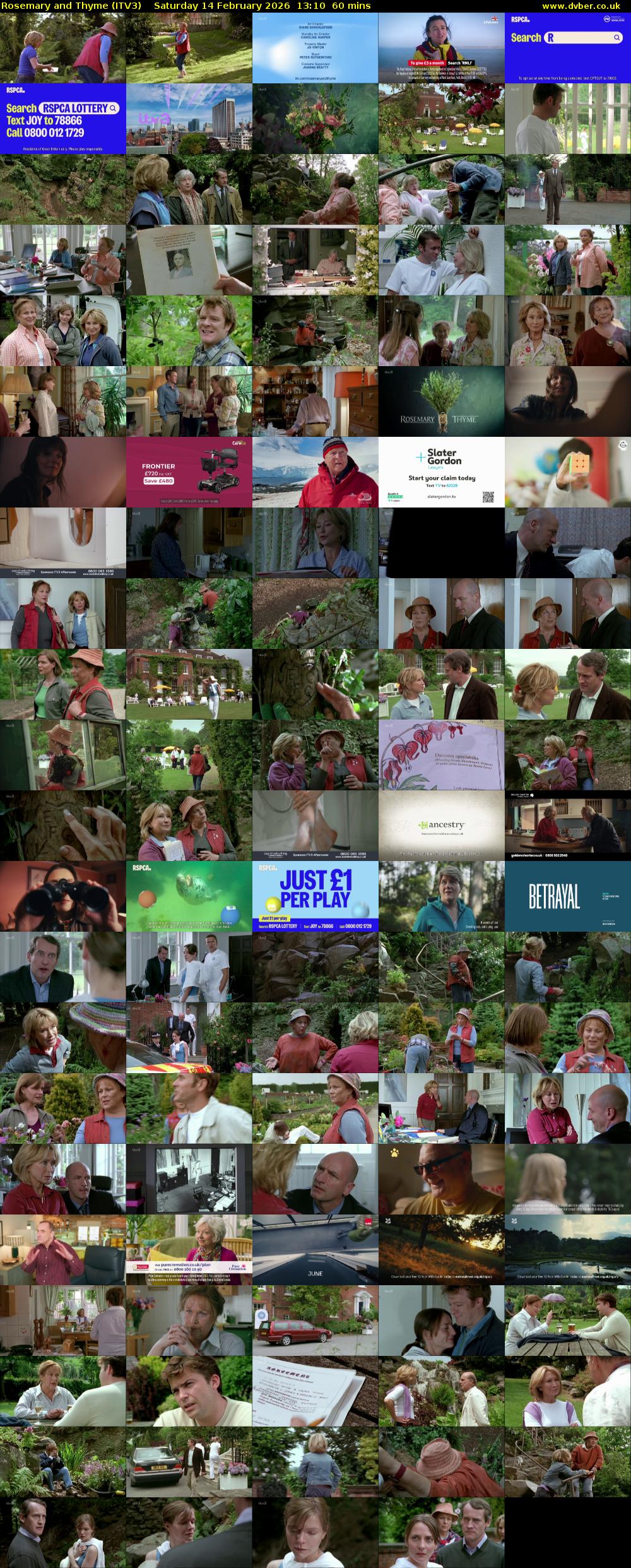 Rosemary and Thyme (ITV3) Saturday 14 February 2026 13:10 - 14:10