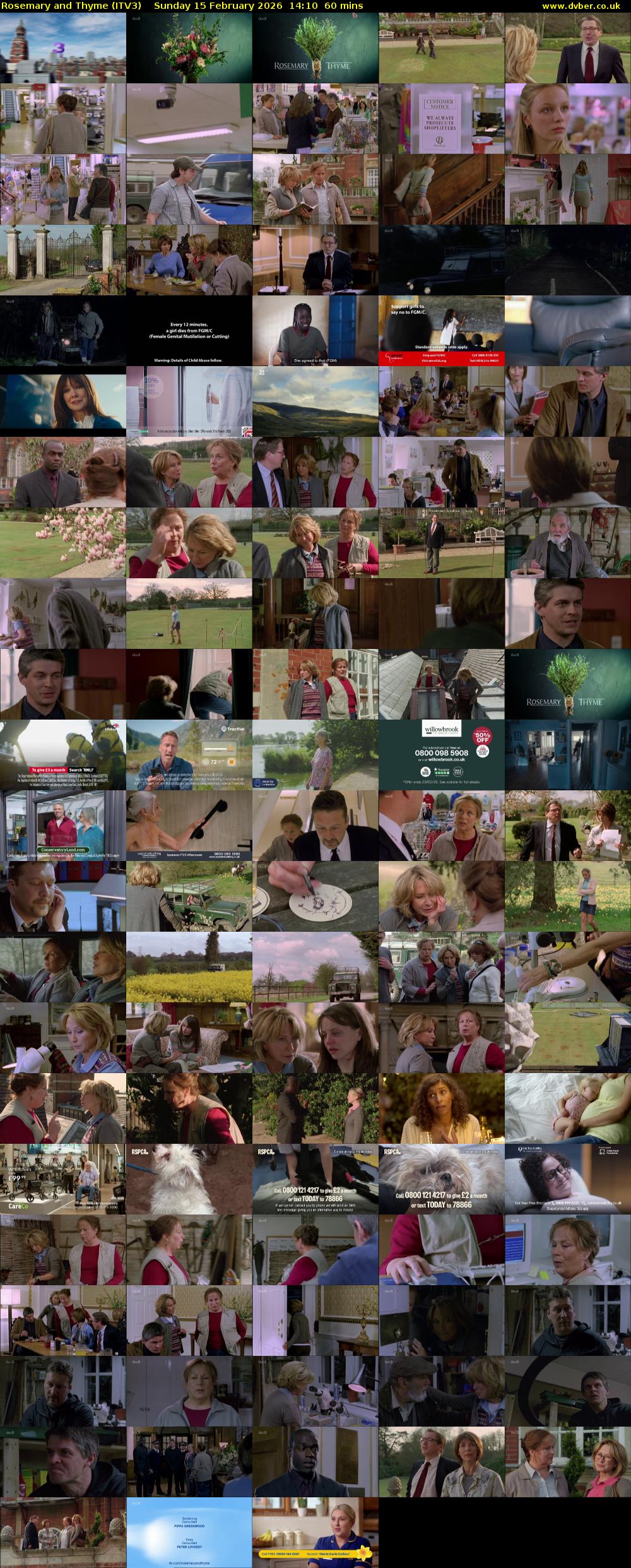 Rosemary and Thyme (ITV3) Sunday 15 February 2026 14:10 - 15:10