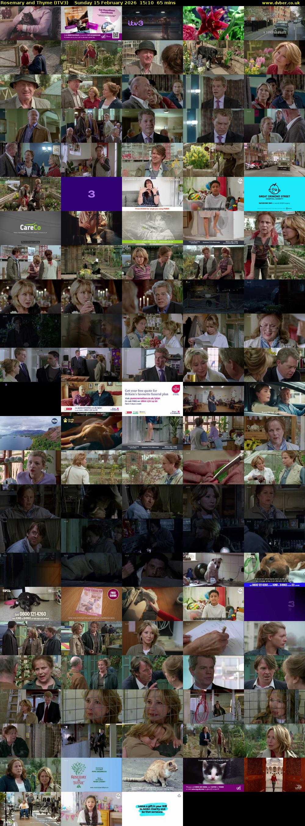 Rosemary and Thyme (ITV3) Sunday 15 February 2026 15:10 - 16:15