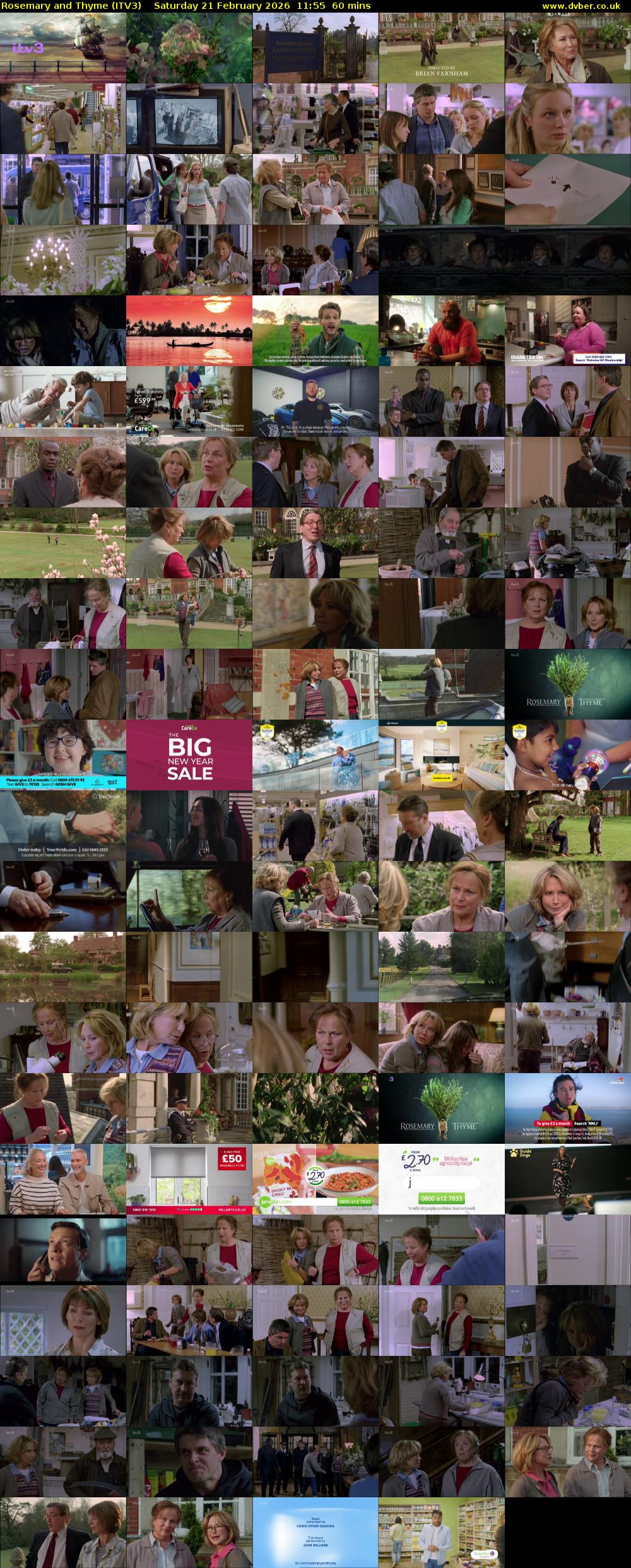 Rosemary and Thyme (ITV3) Saturday 21 February 2026 11:55 - 12:55