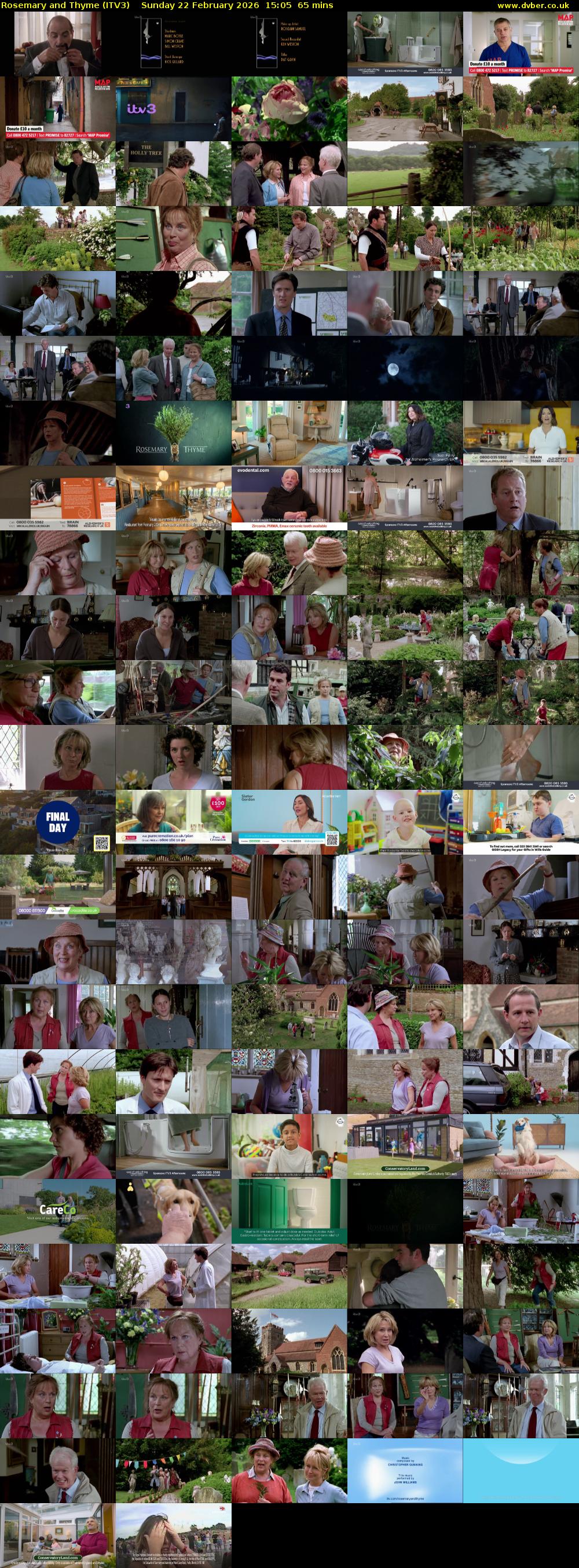 Rosemary and Thyme (ITV3) Sunday 22 February 2026 15:05 - 16:10