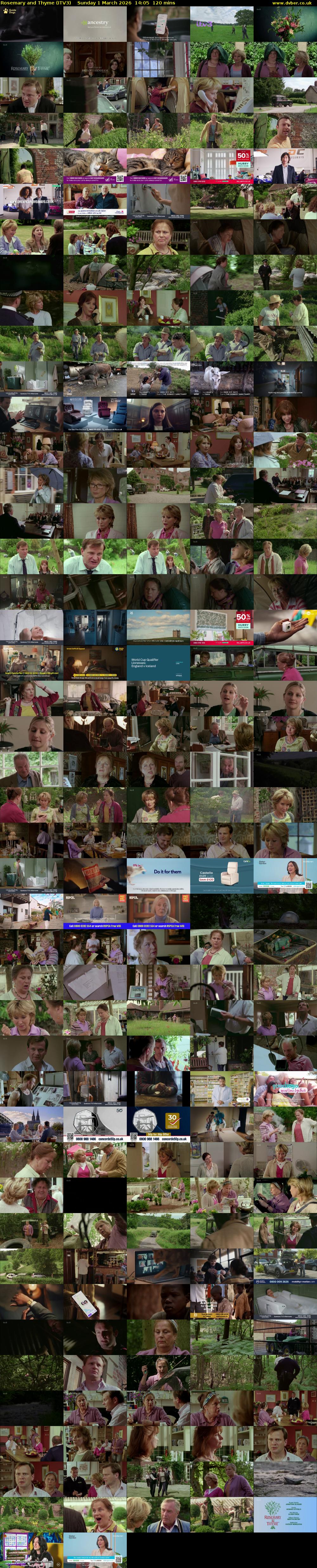 Rosemary and Thyme (ITV3) Sunday 1 March 2026 14:05 - 16:05