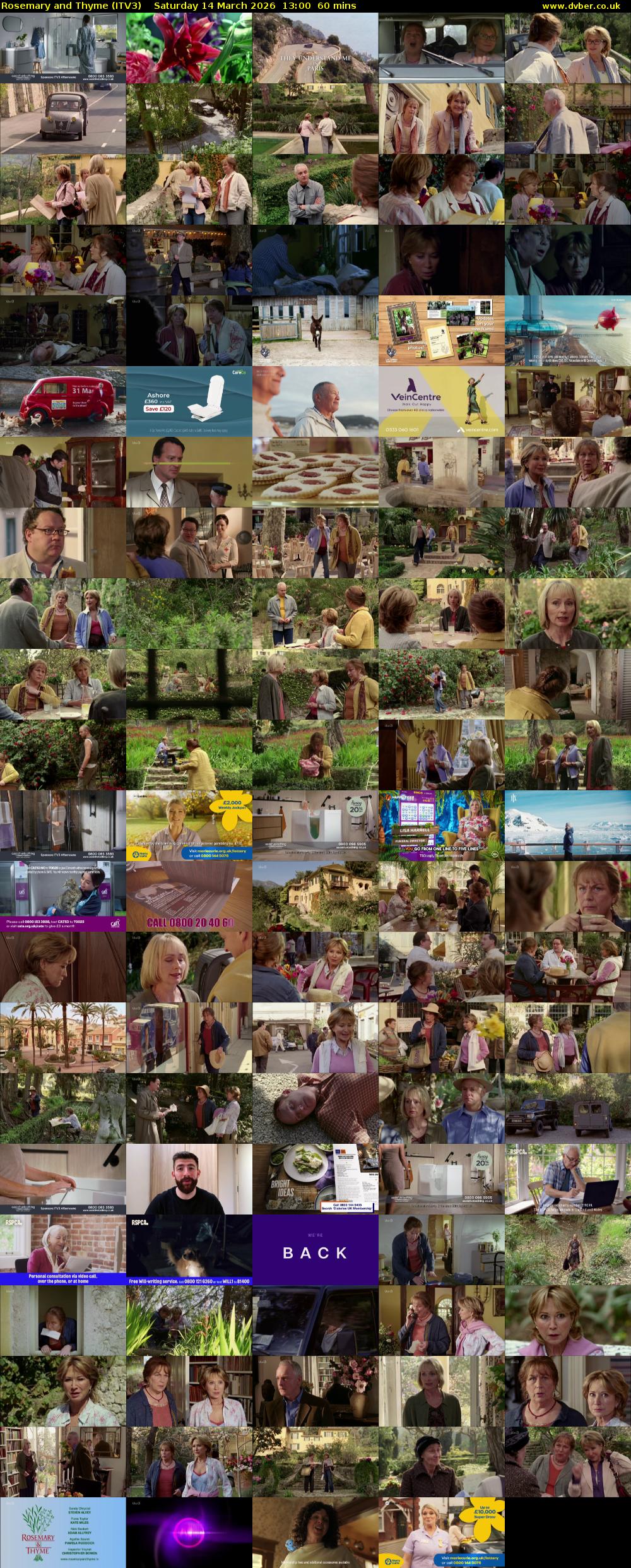 Rosemary and Thyme (ITV3) Saturday 14 March 2026 13:00 - 14:00