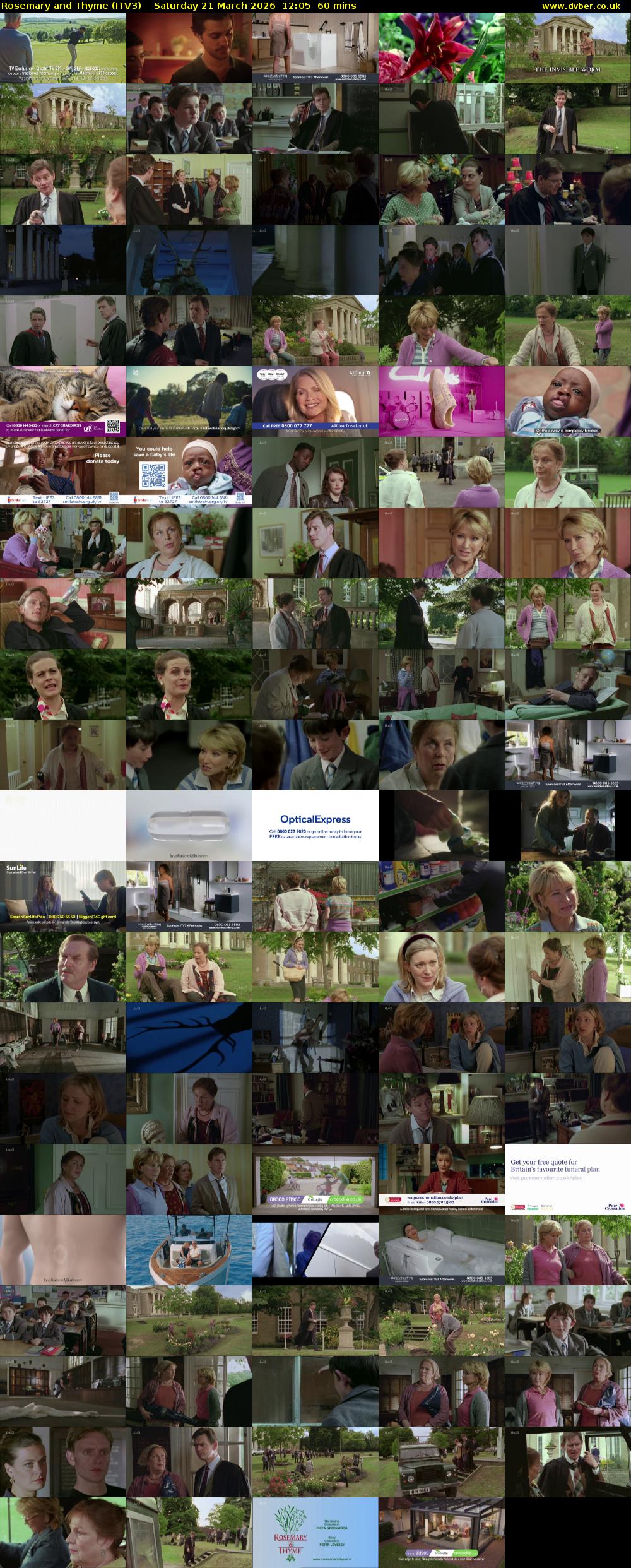 Rosemary and Thyme (ITV3) Saturday 21 March 2026 12:05 - 13:05