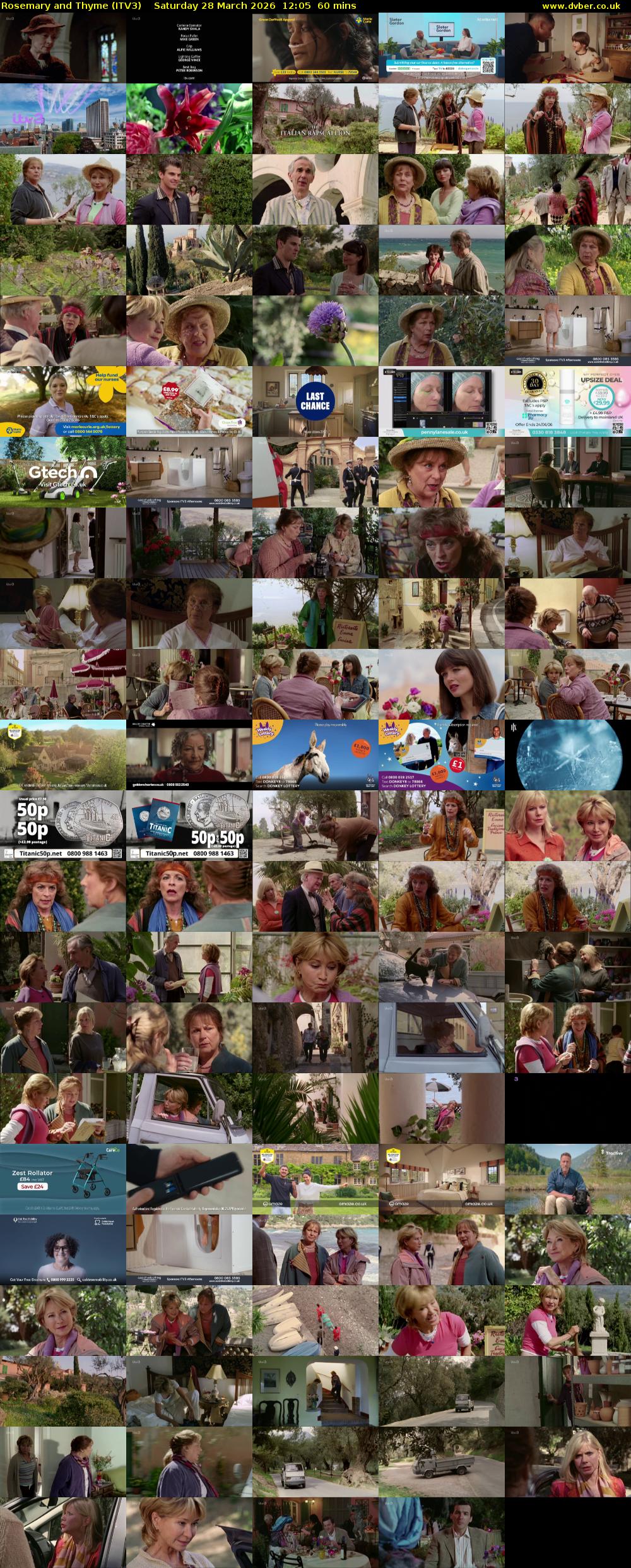 Rosemary and Thyme (ITV3) Saturday 28 March 2026 12:05 - 13:05