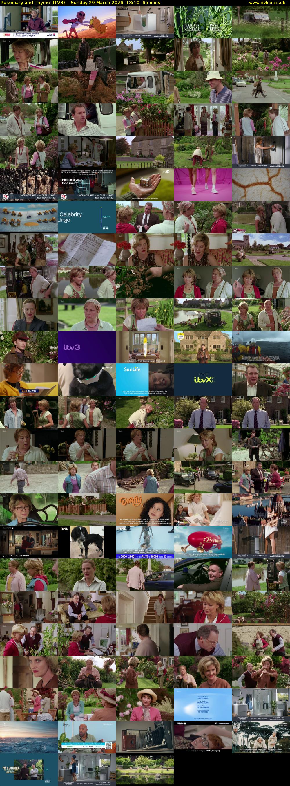 Rosemary and Thyme (ITV3) Sunday 29 March 2026 13:10 - 14:15