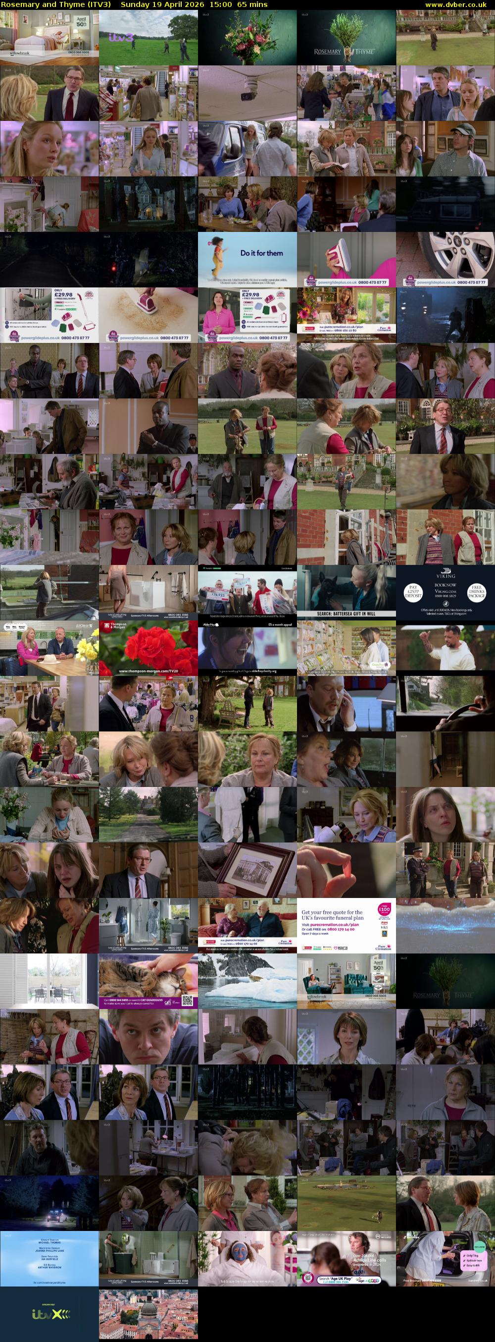 Rosemary and Thyme (ITV3) Sunday 19 April 2026 15:00 - 16:05