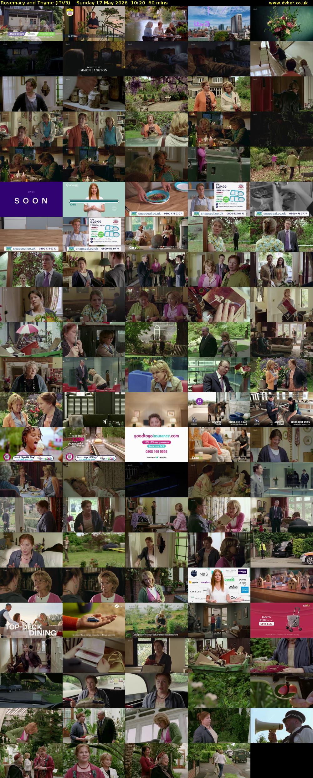 Rosemary and Thyme (ITV3) Sunday 17 May 2026 10:20 - 11:20