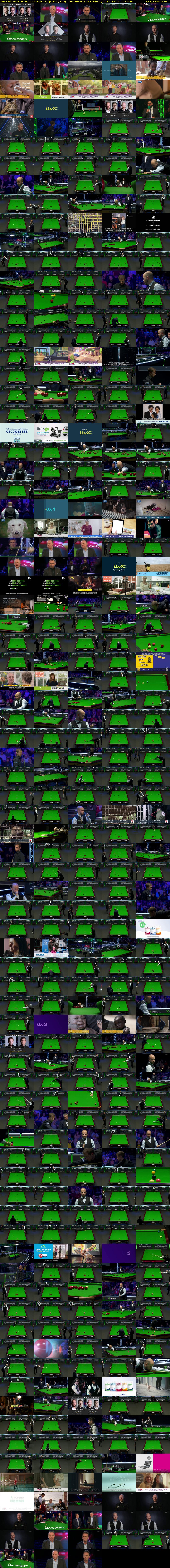 Snooker: Players Championship Live (ITV3) Wednesday 22 February 2023 12:45 - 16:30