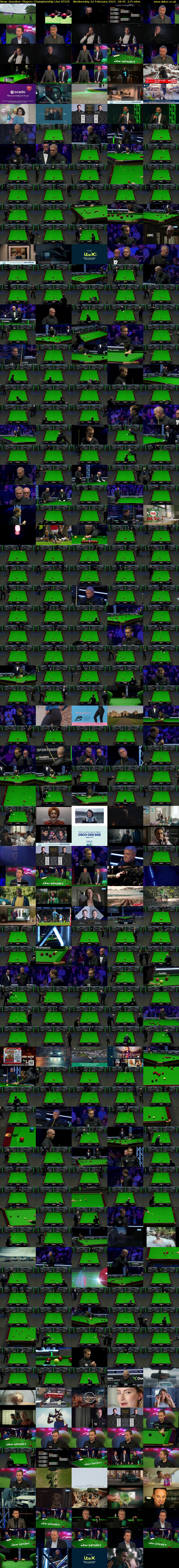 Snooker: Players Championship Live (ITV3) Wednesday 22 February 2023 18:45 - 22:20